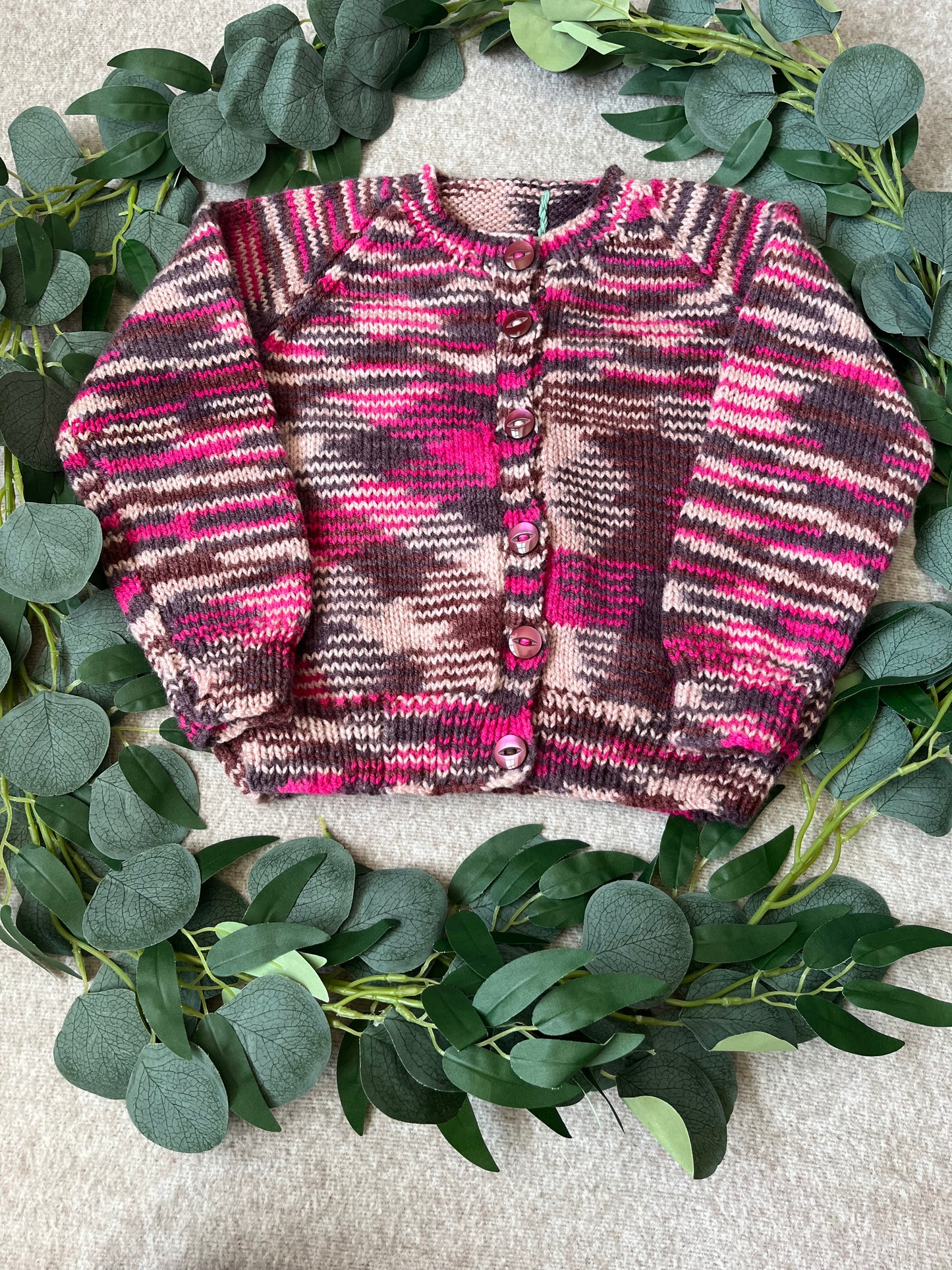 Size 3-4 Years, The Three Bears, 3rd Birthday Cardigan, Handknitted