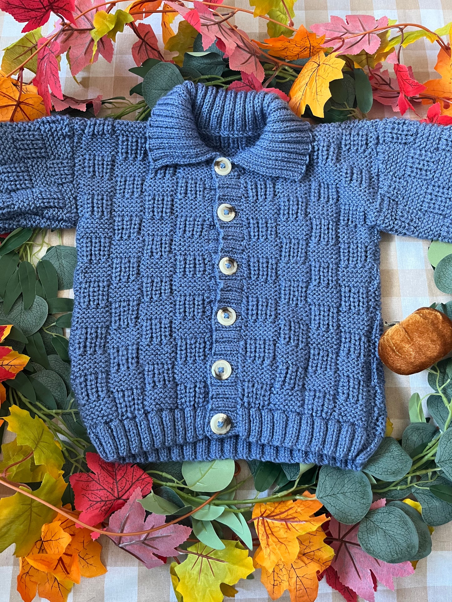 Size 2-4 Years, Cosy Season, Field Mouse Blue Cardi