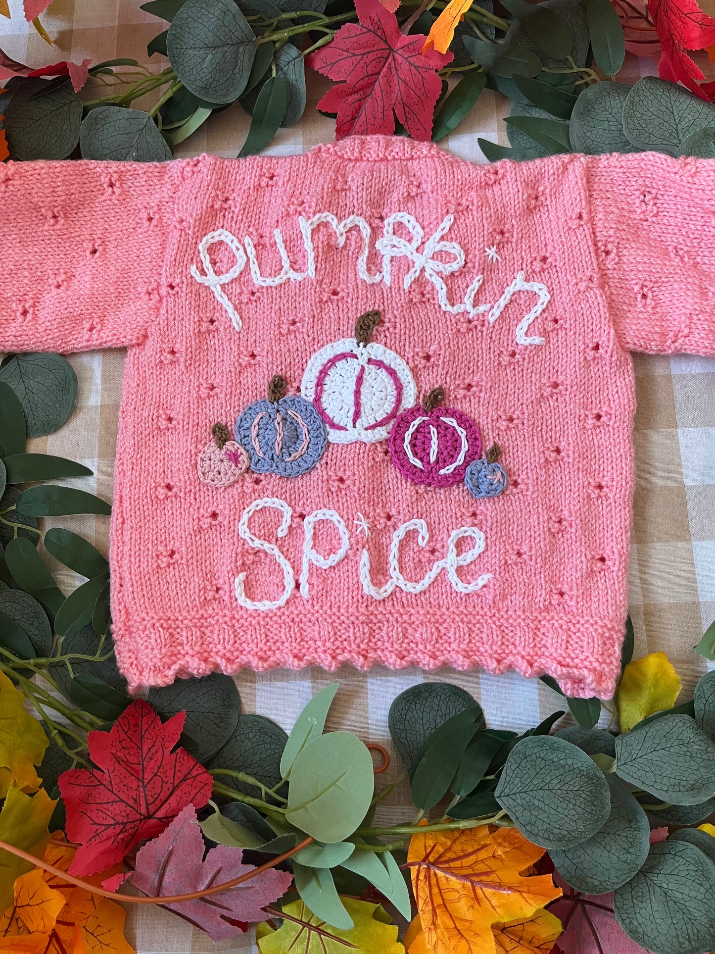Size 1-2 Years, Pumpkin Spice, Pink Cardi, Please read description