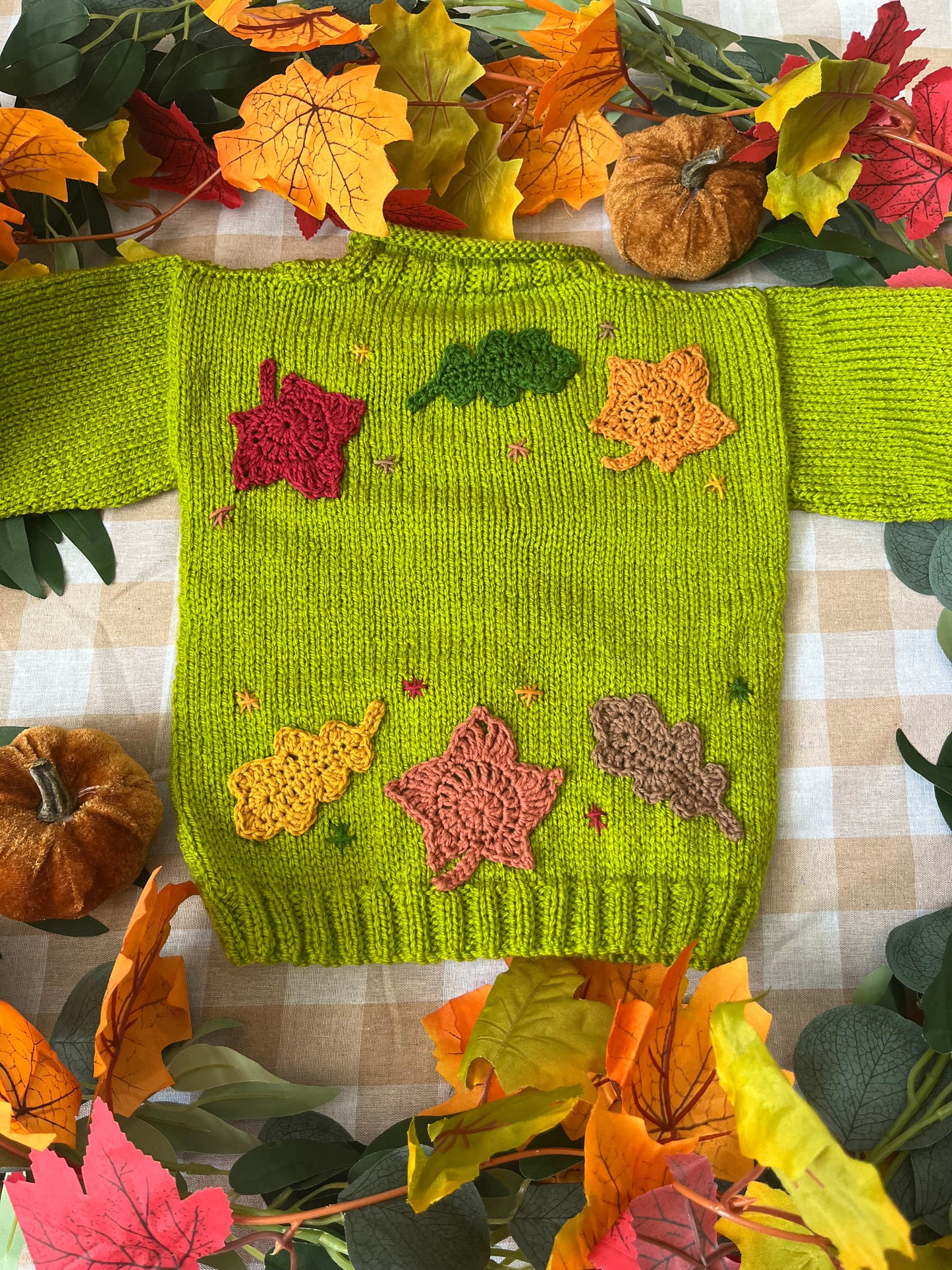 Personalise Me, Size 12-18 Months, Autumn Leaves Name Cardigan