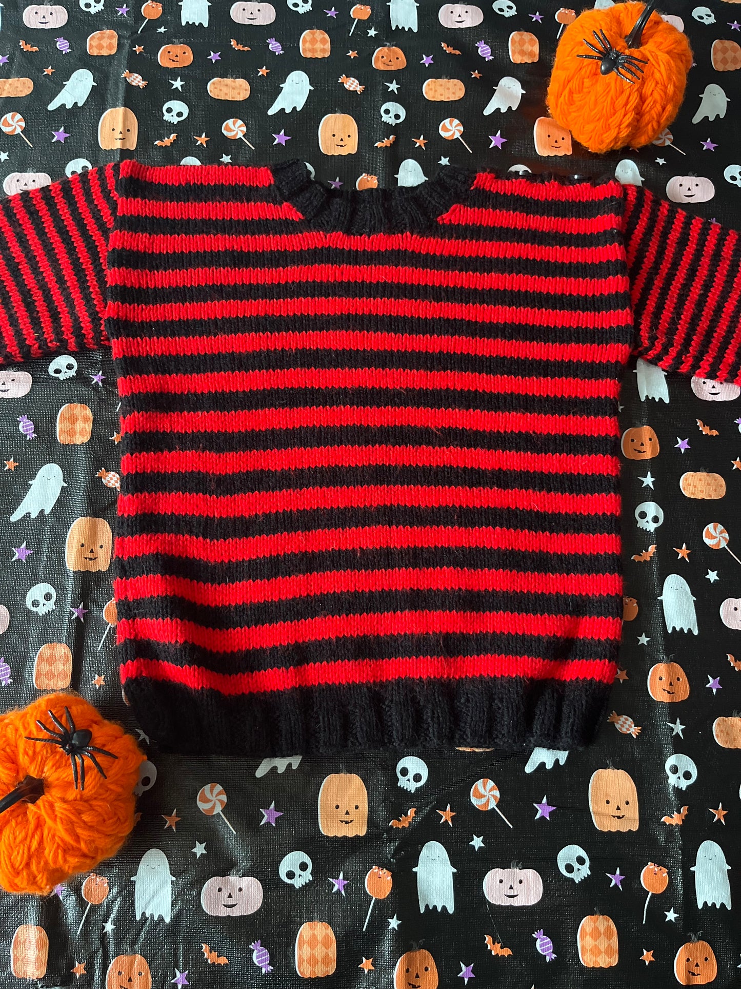 Size 3-4 Years, Trick or Treat, Striped Jumper