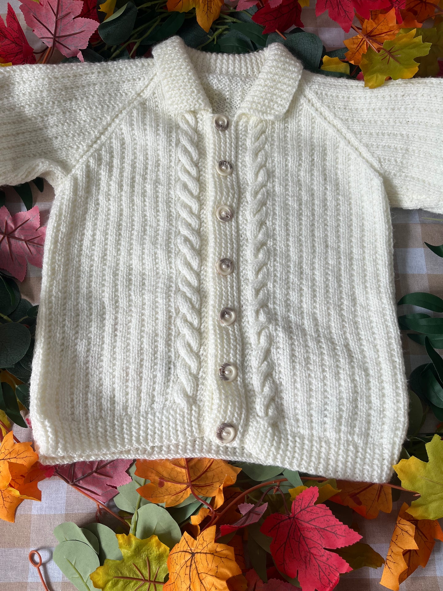 Personalise Me, Size 6-8 years, Cream Handknitted Cardi