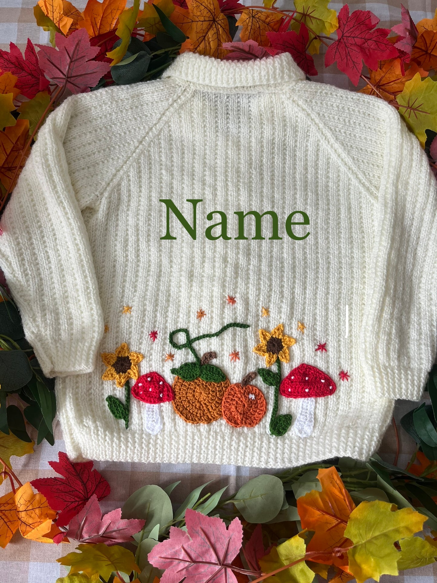 Personalise Me, Size 6-8 years, Cream Handknitted Cardi