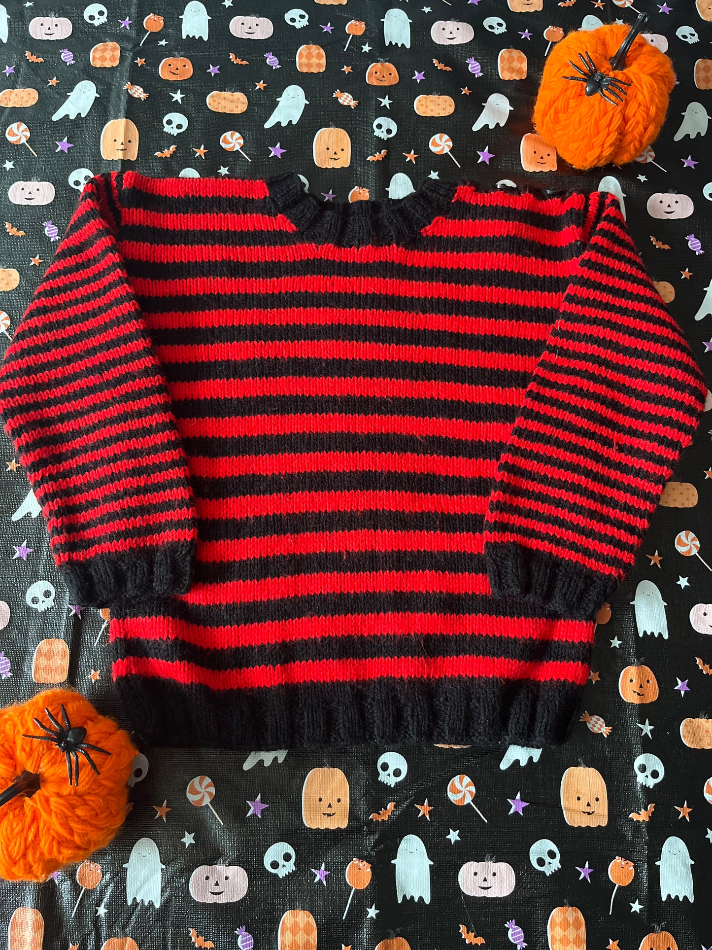 Size 3-4 Years, Trick or Treat, Striped Jumper