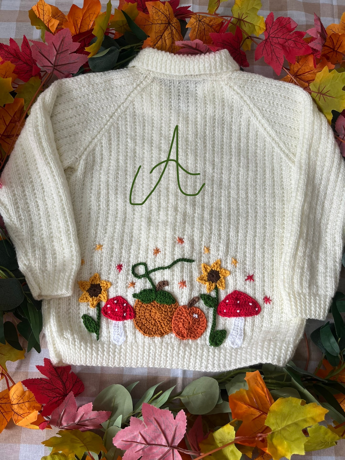 Personalise Me, Size 6-8 years, Cream Handknitted Cardi