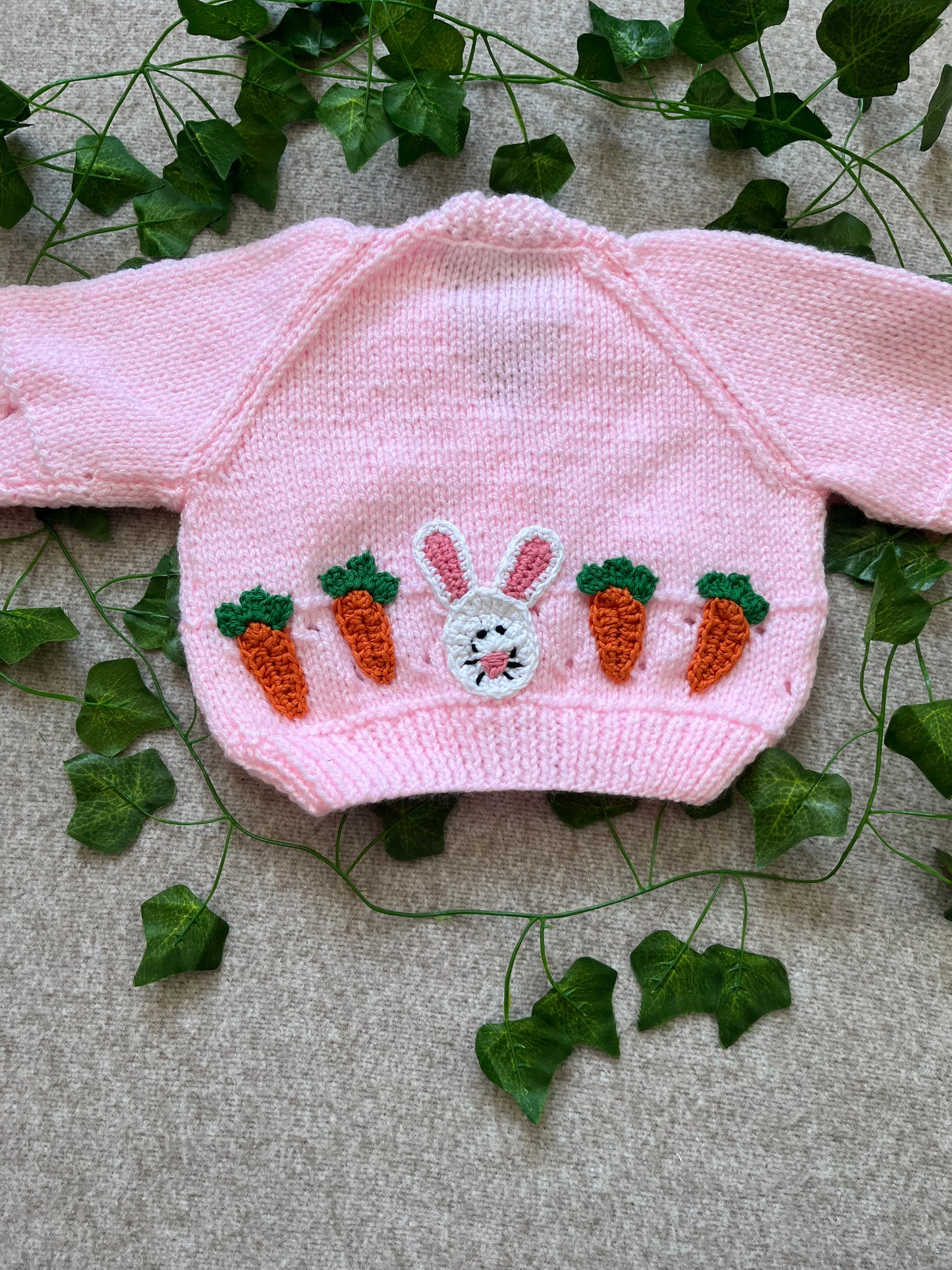 Size 0-3 Months, Personalised Cardigan, Name Cardigan, Hand knitted Pink Baby
