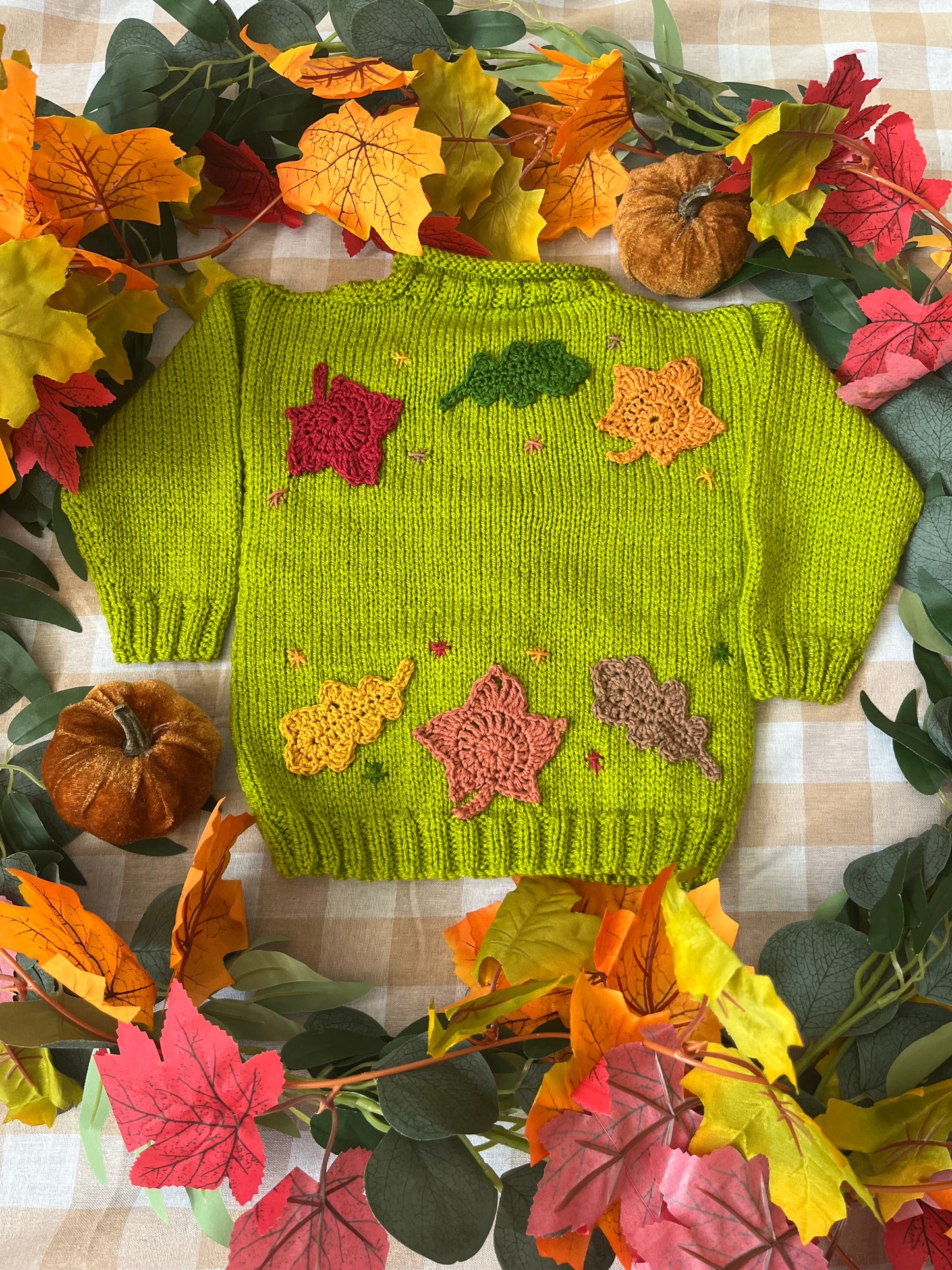 Personalise Me, Size 12-18 Months, Autumn Leaves Name Cardigan