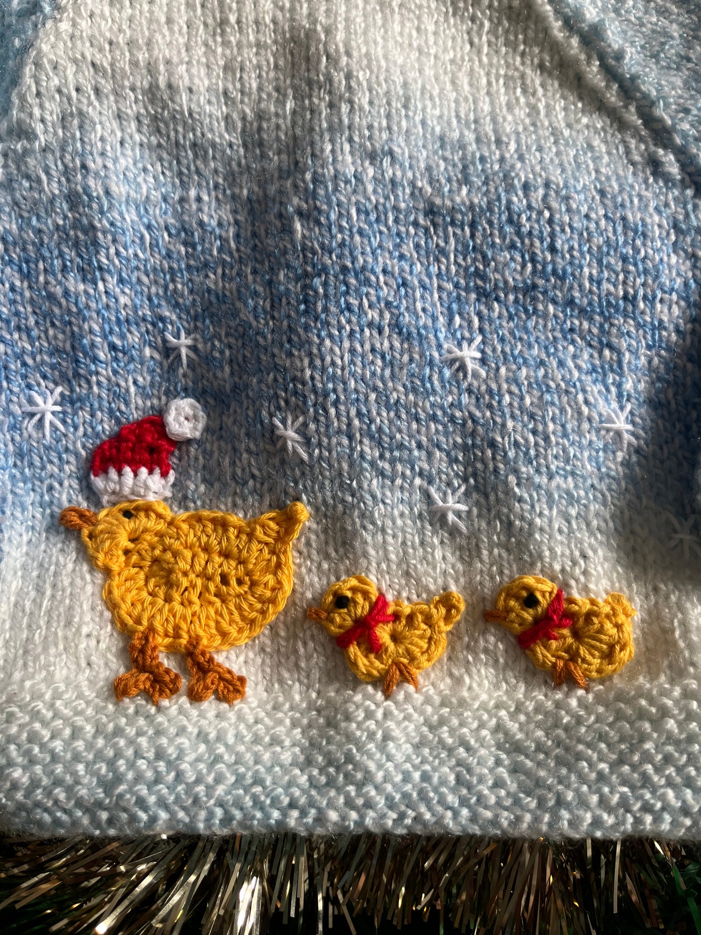 Personalise Me, Size 6-12 Months, Christmas Duck & Chicks Cardi