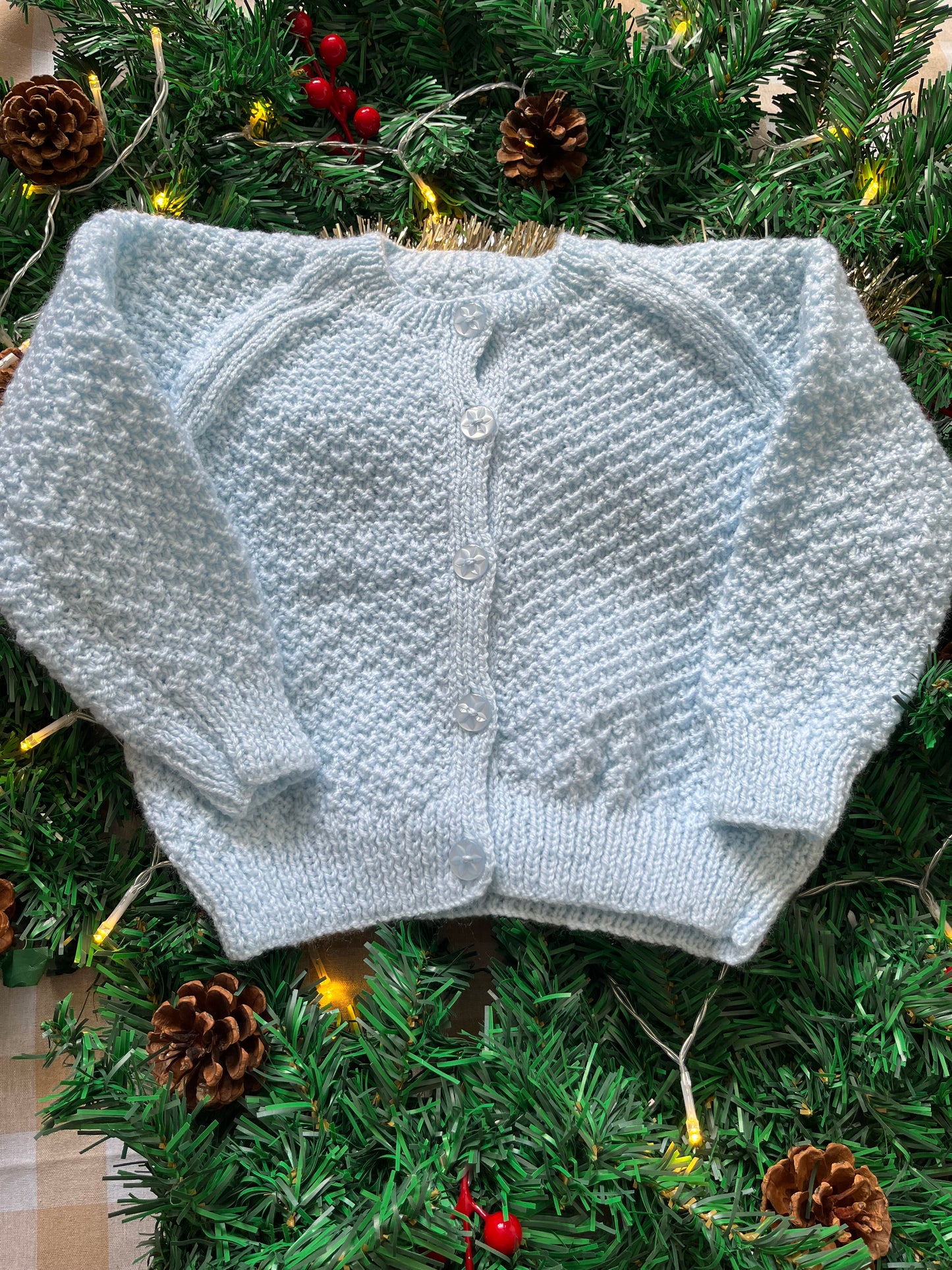 Personalise Me, Size 2-3 Years, Name Reindeer Cardi, Baby Blue