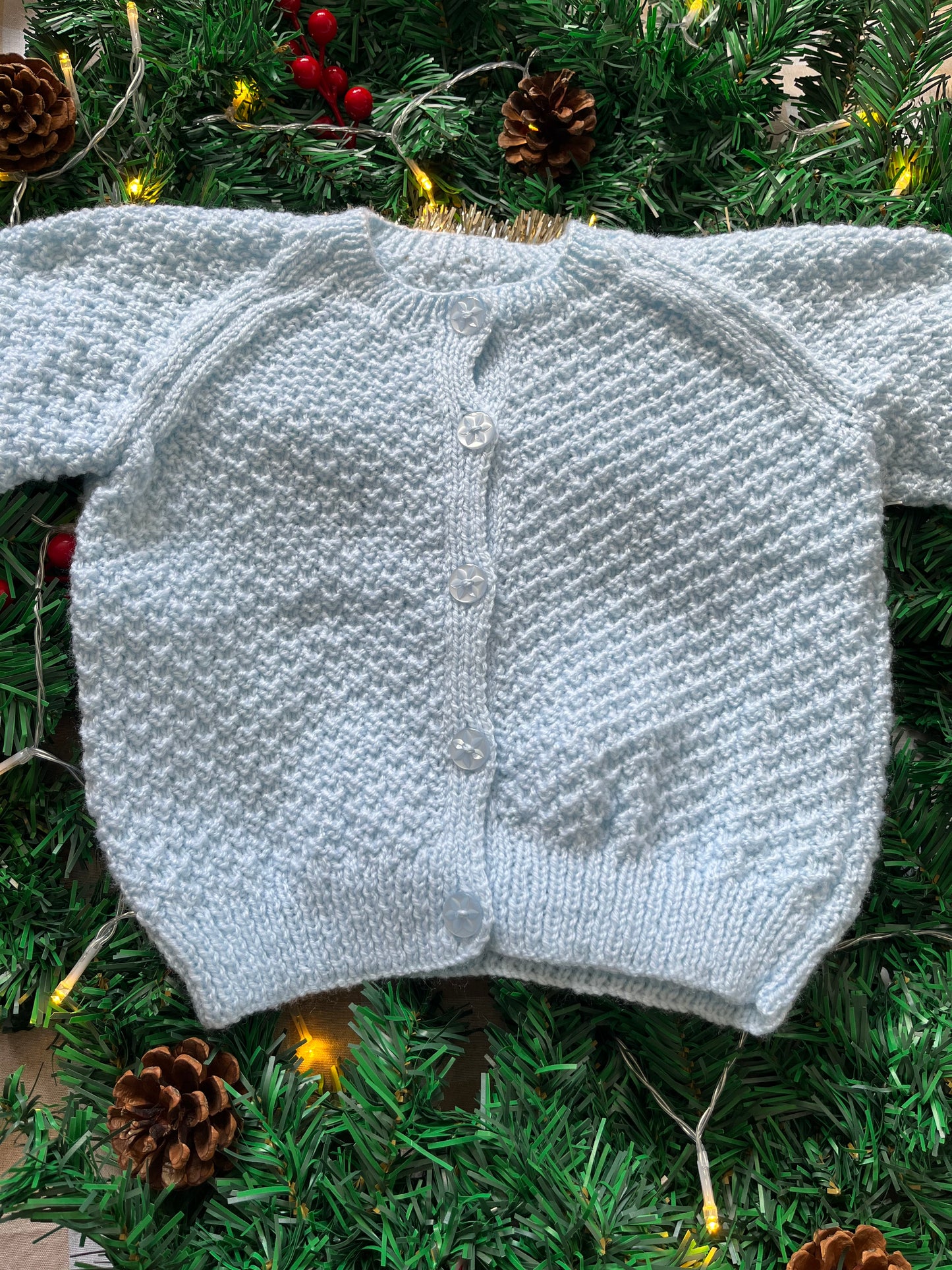 Personalise Me, Size 2-3 Years, Name Reindeer Cardi, Baby Blue