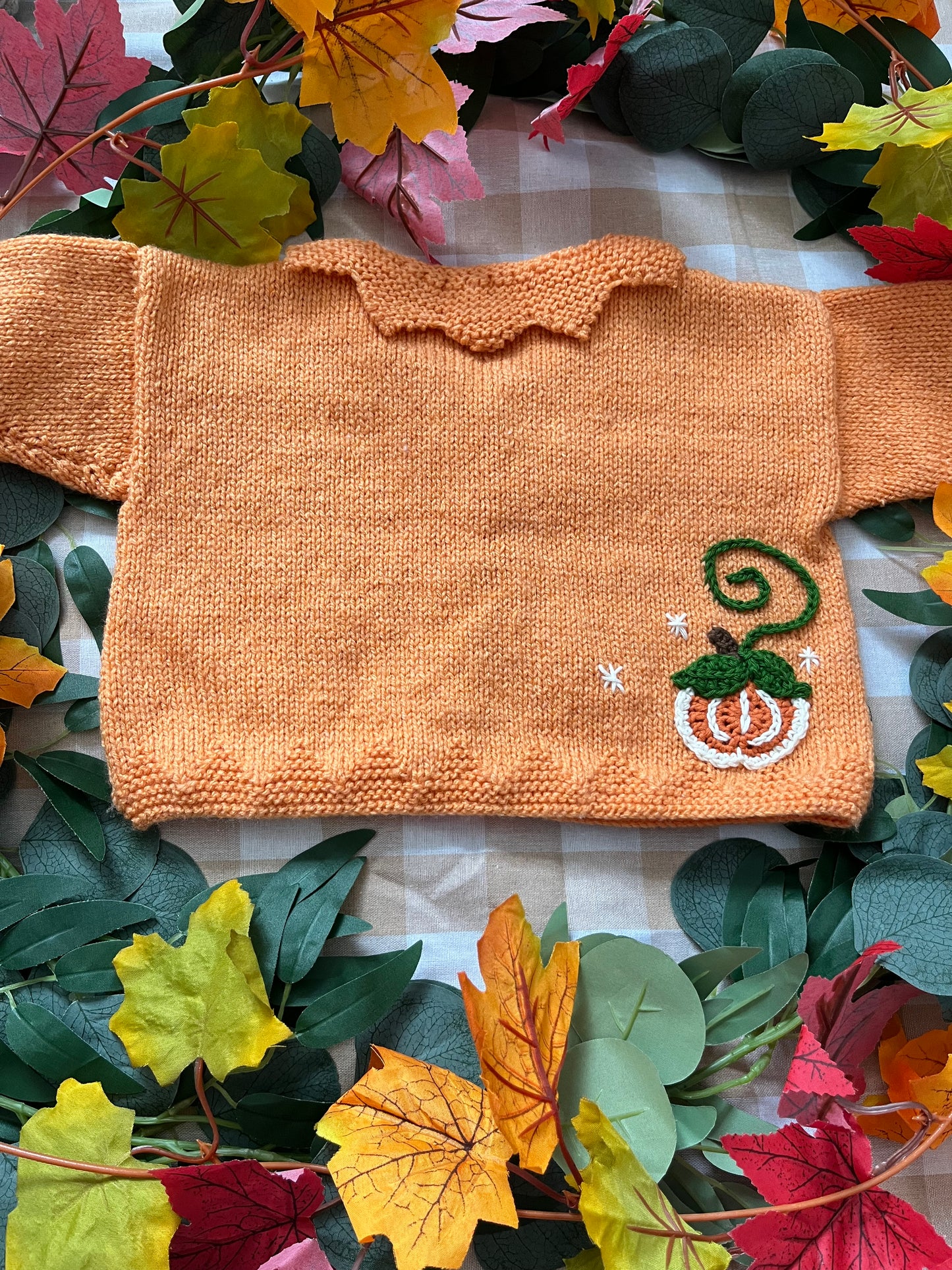 Personalise Me, Size 6-12 Months, Name Cardigan, Pumpkin Cardigan