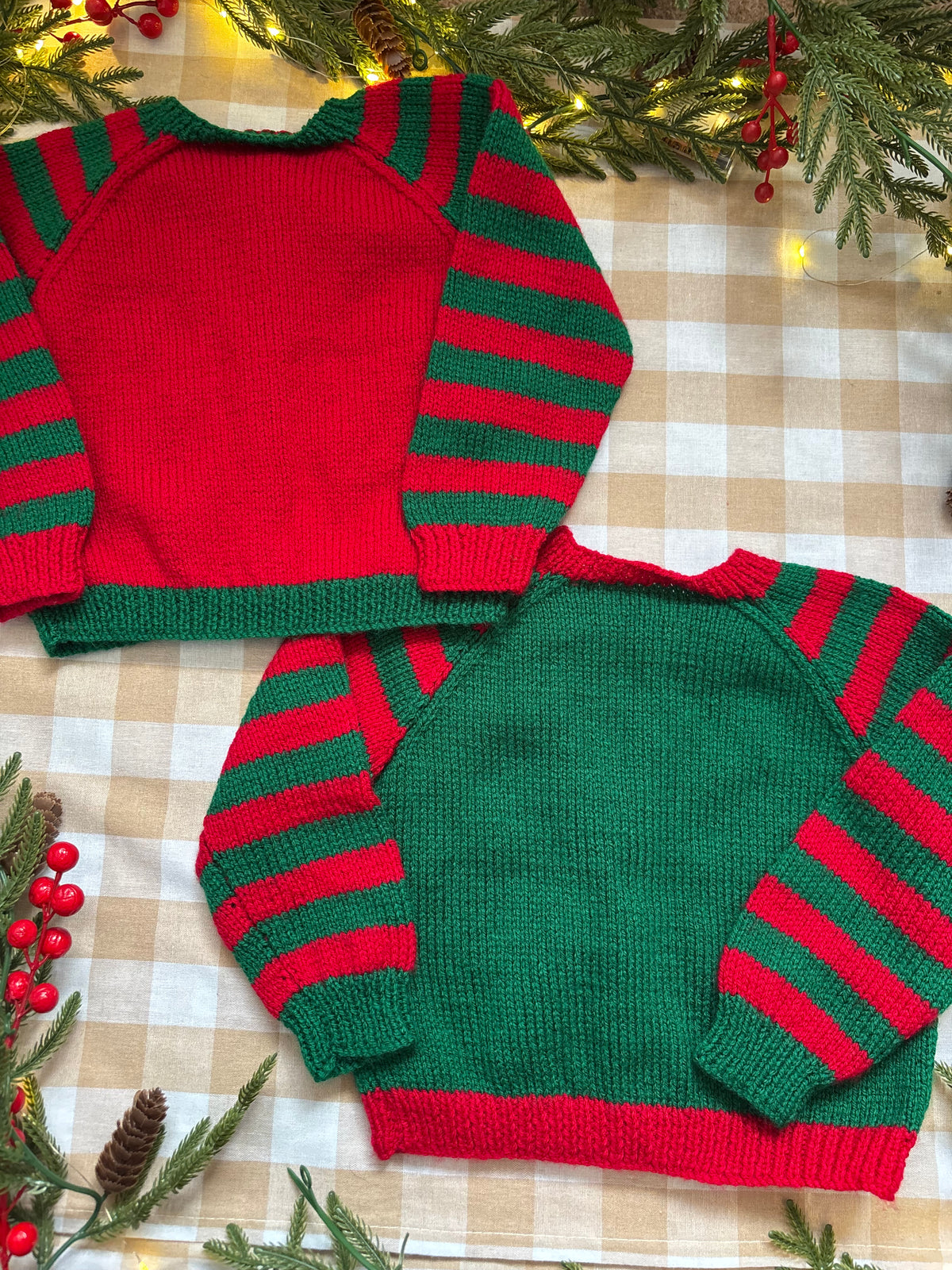 Matching Christmas Name Cardi set, Size 1-2 years