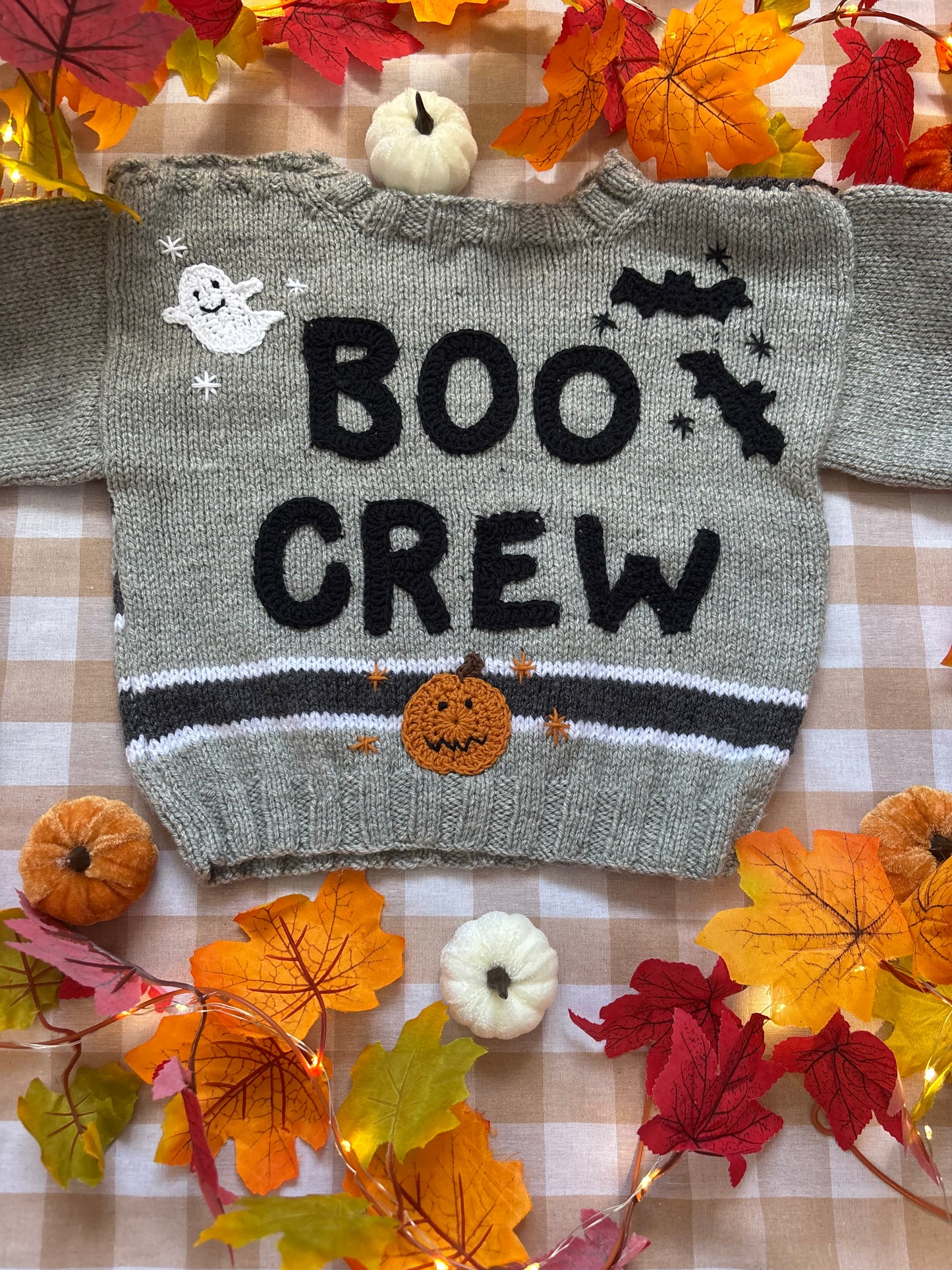 Size 2-3 Years, Boo Crew, Grey Stripe Jumper