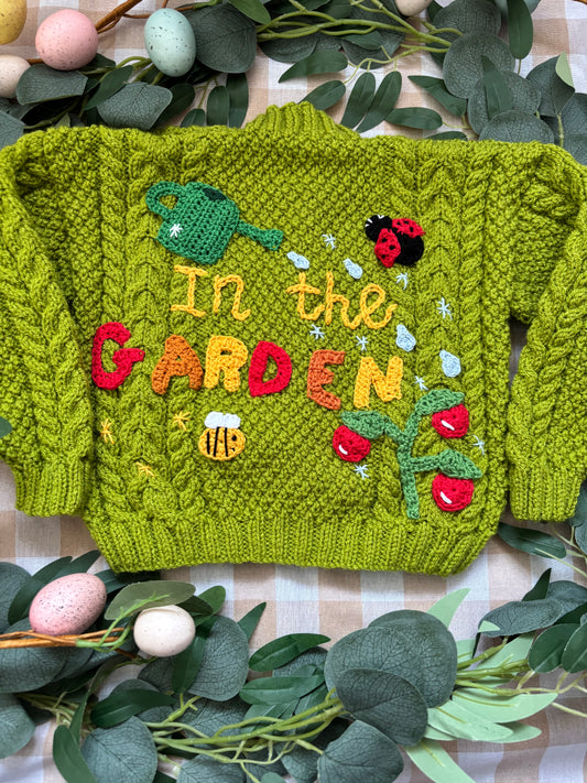 Size 1-3 Years, In the Garden, Green Cardi