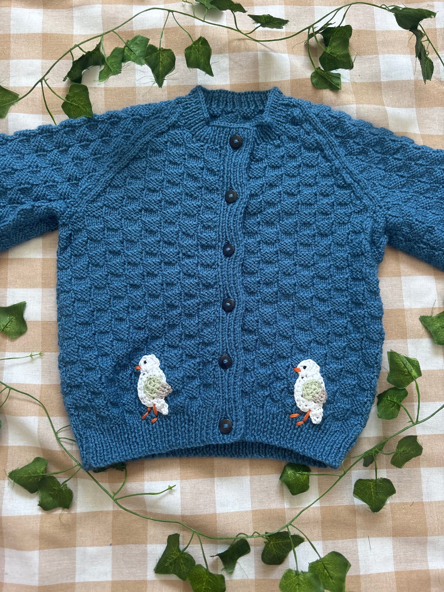 Personalise Me, Size 2-3 Years, Row of Seagulls Name Cardi