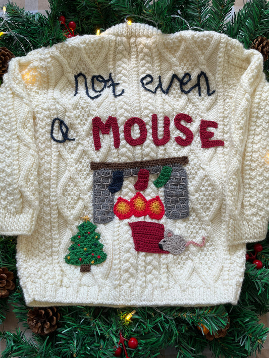 Size 5-7 Years, Not even a Mouse, Cream Cable Knit Cardi