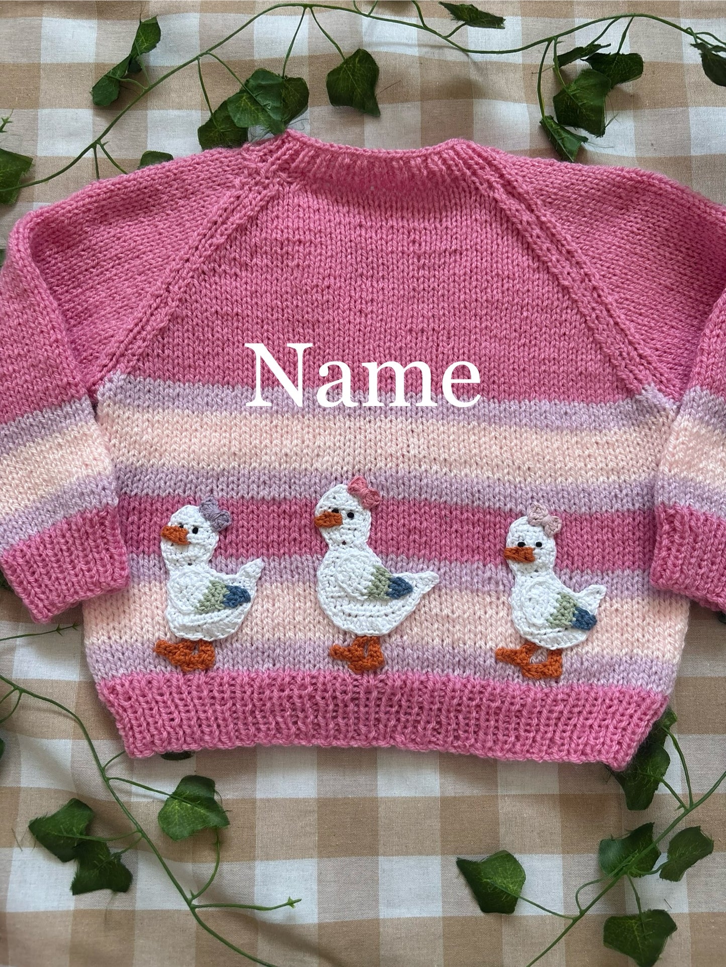 Personalise Me, Size 2-3 Years, Pink Seagull Name Cardi