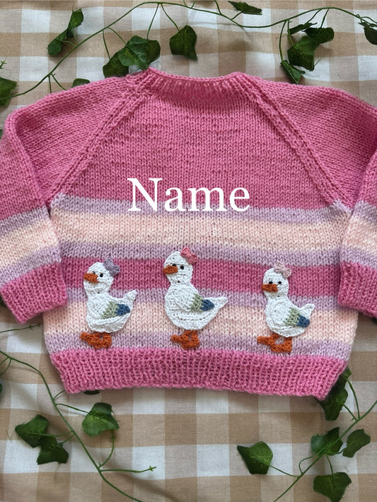 Personalise Me, Size 2-3 Years, Pink Seagull Name Cardi