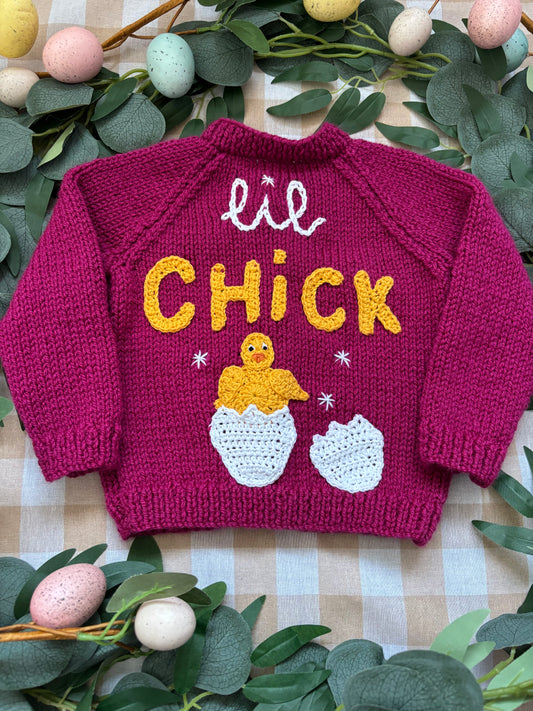 Size 12-18 Months, Lil Chick, Purple Cardi