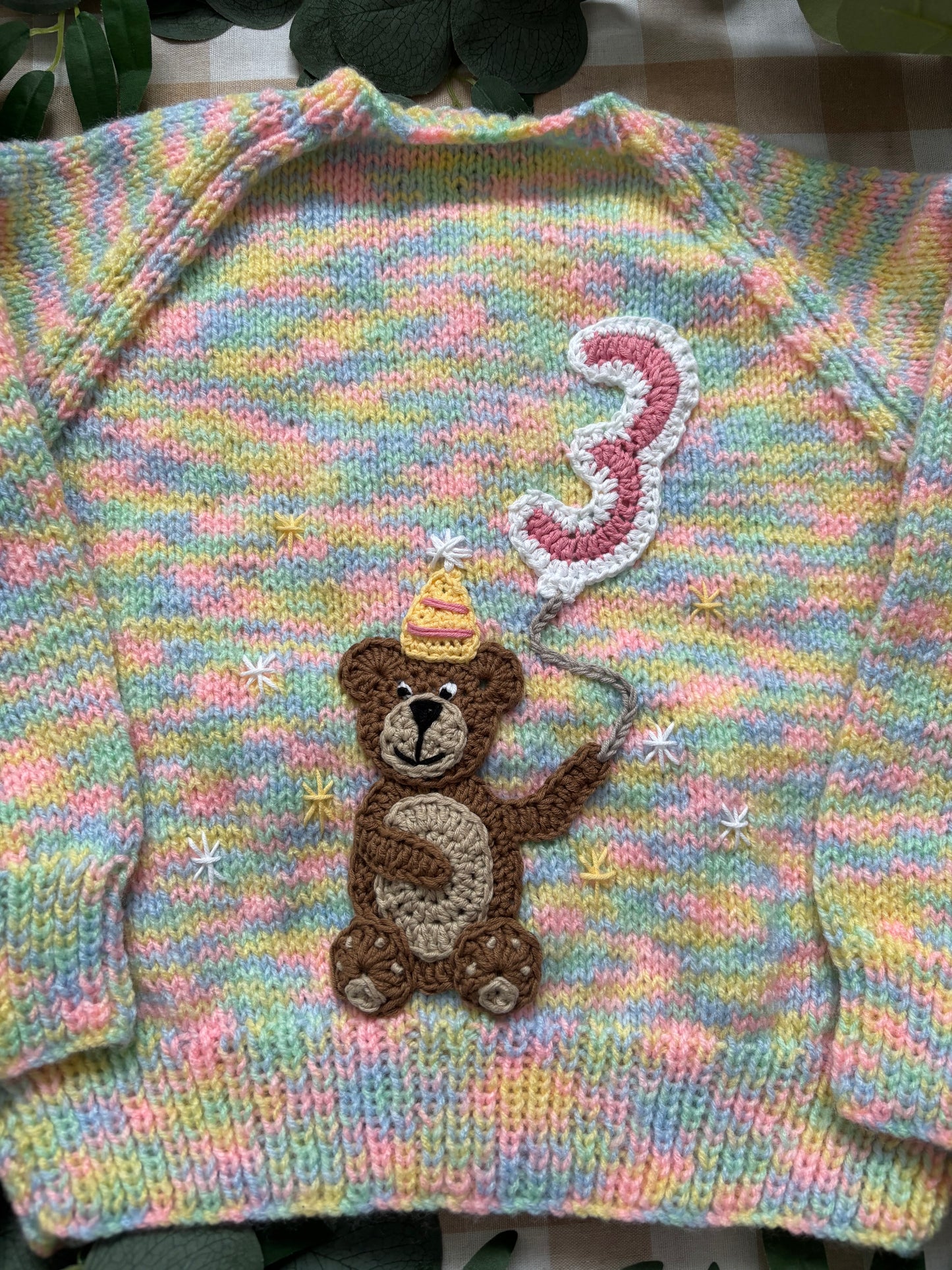 Size 3-4 Years, Pink 3, Birthday Bear