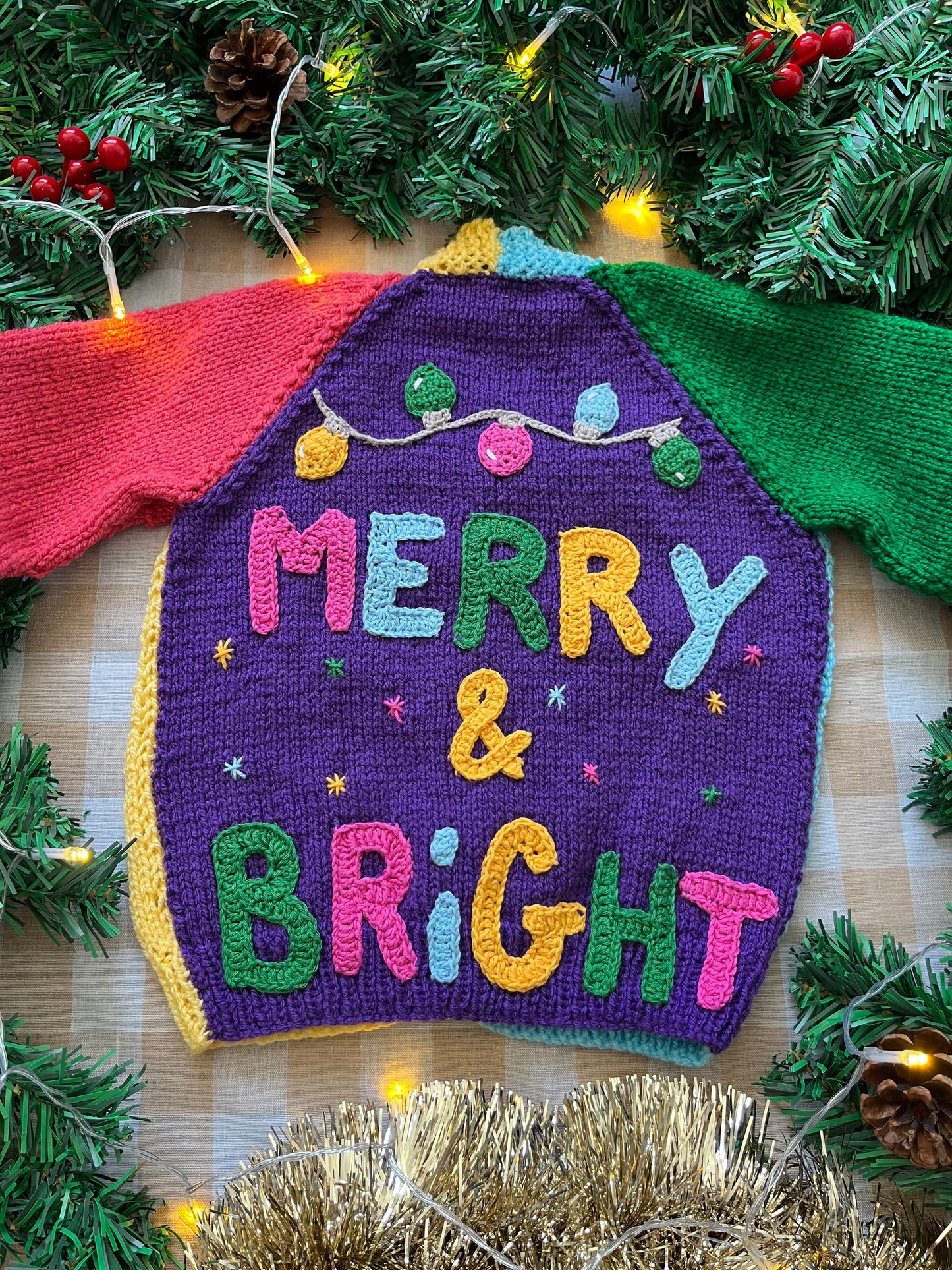 Size 2-3 Years, Merry & Bright, Colourful colour block Cardi