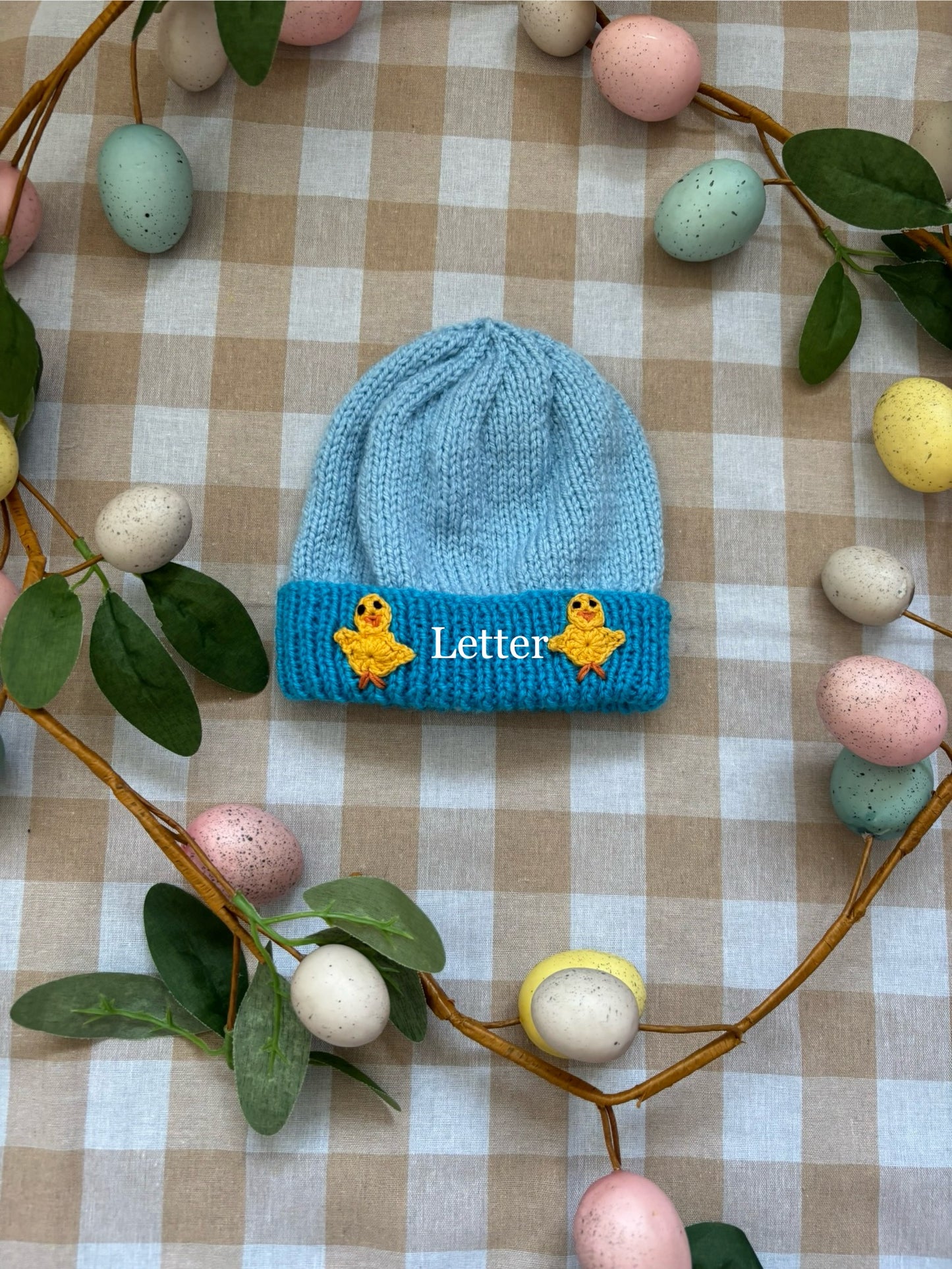 Personalise Me, Size 1-2 years, Add a letter, Little Chicks hat