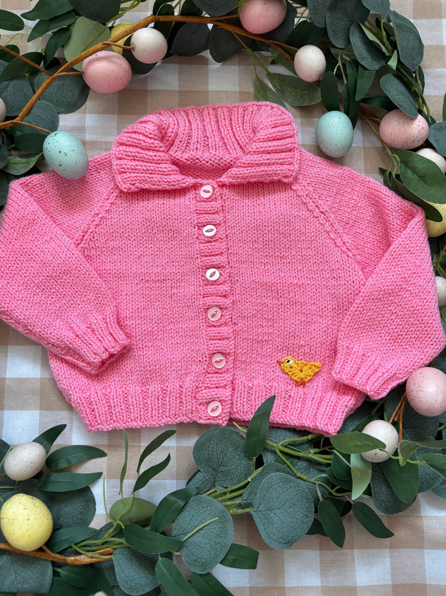 Personalise Me, Size 1-2 Years, Pink Chick Name Cardi