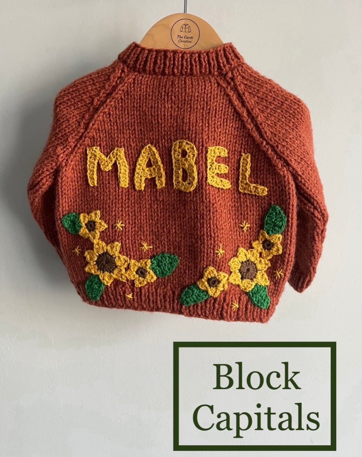 Personalise Me, Size 1-3 Years, Christmas Chicks Name Cardigan, Blue & White Fleck