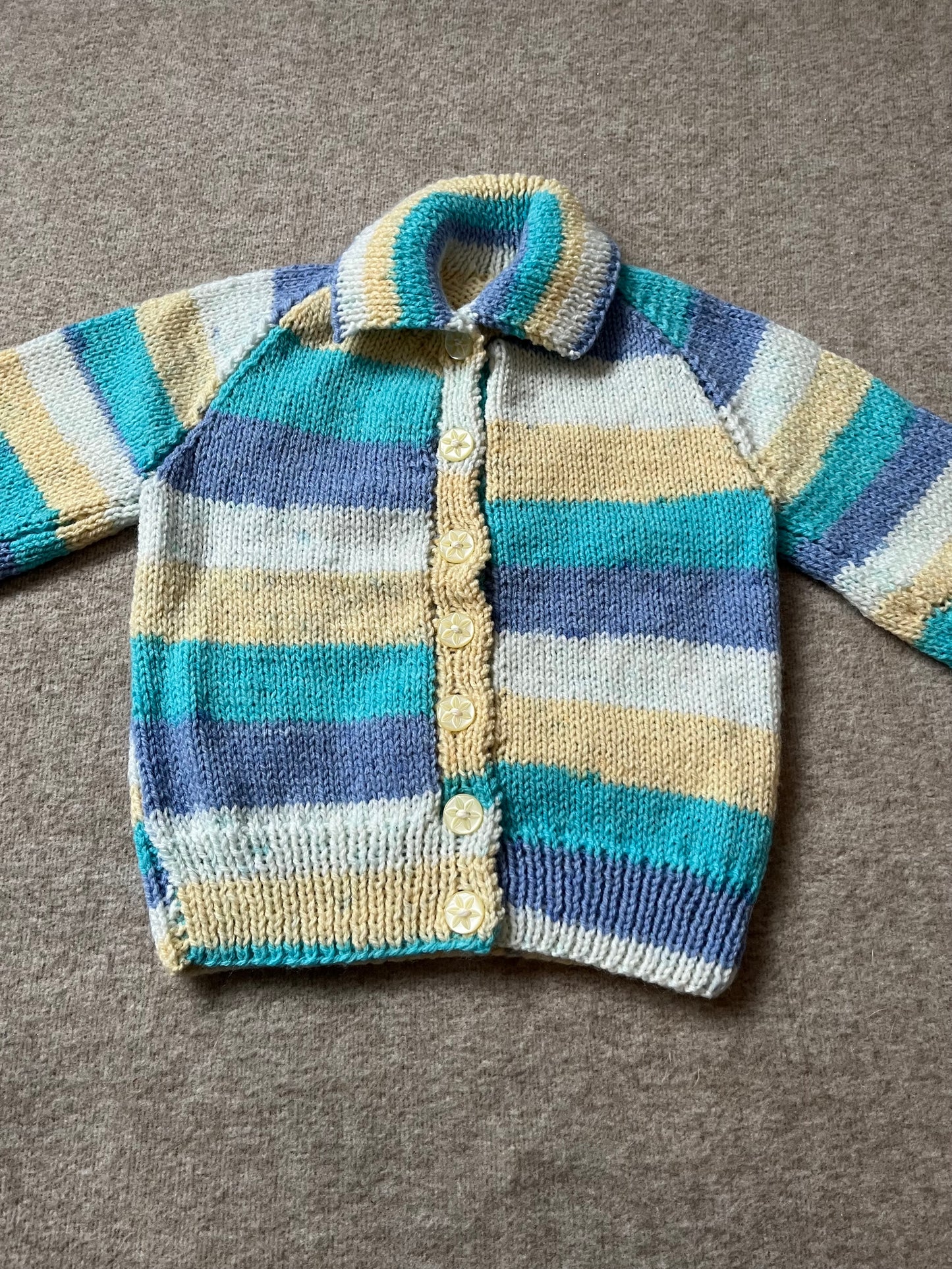 Size 18-24 Months, Early Riser, Hand knitted Toddler Cardigan