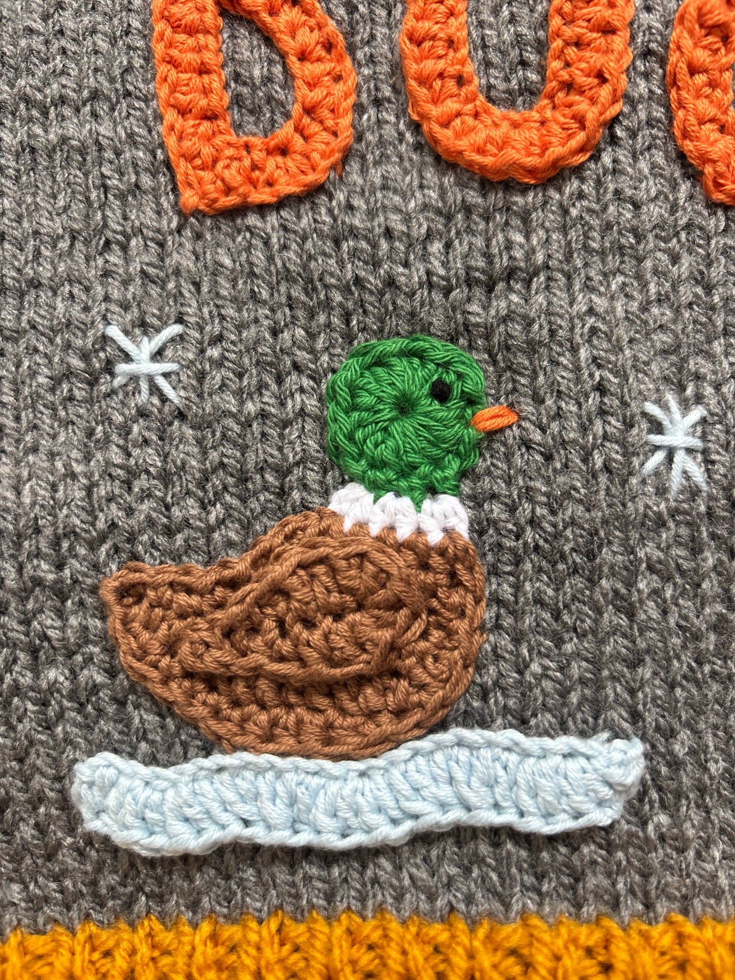 Size 2-3 years, Let’s feed the Ducks, Hand Knitted Cardi
