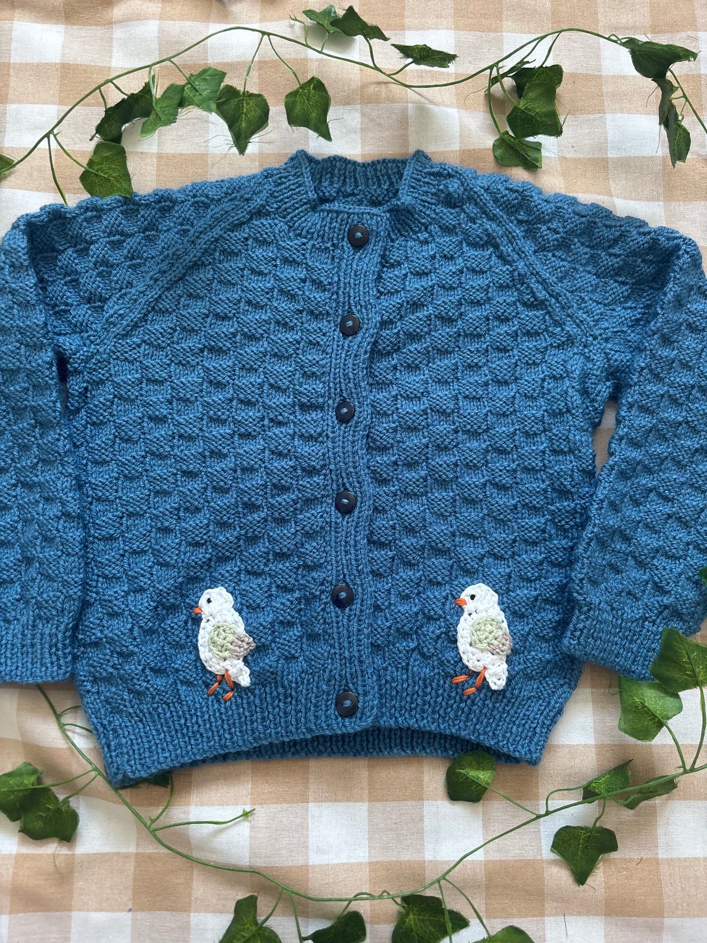 Personalise Me, Size 2-3 Years, Row of Seagulls Name Cardi