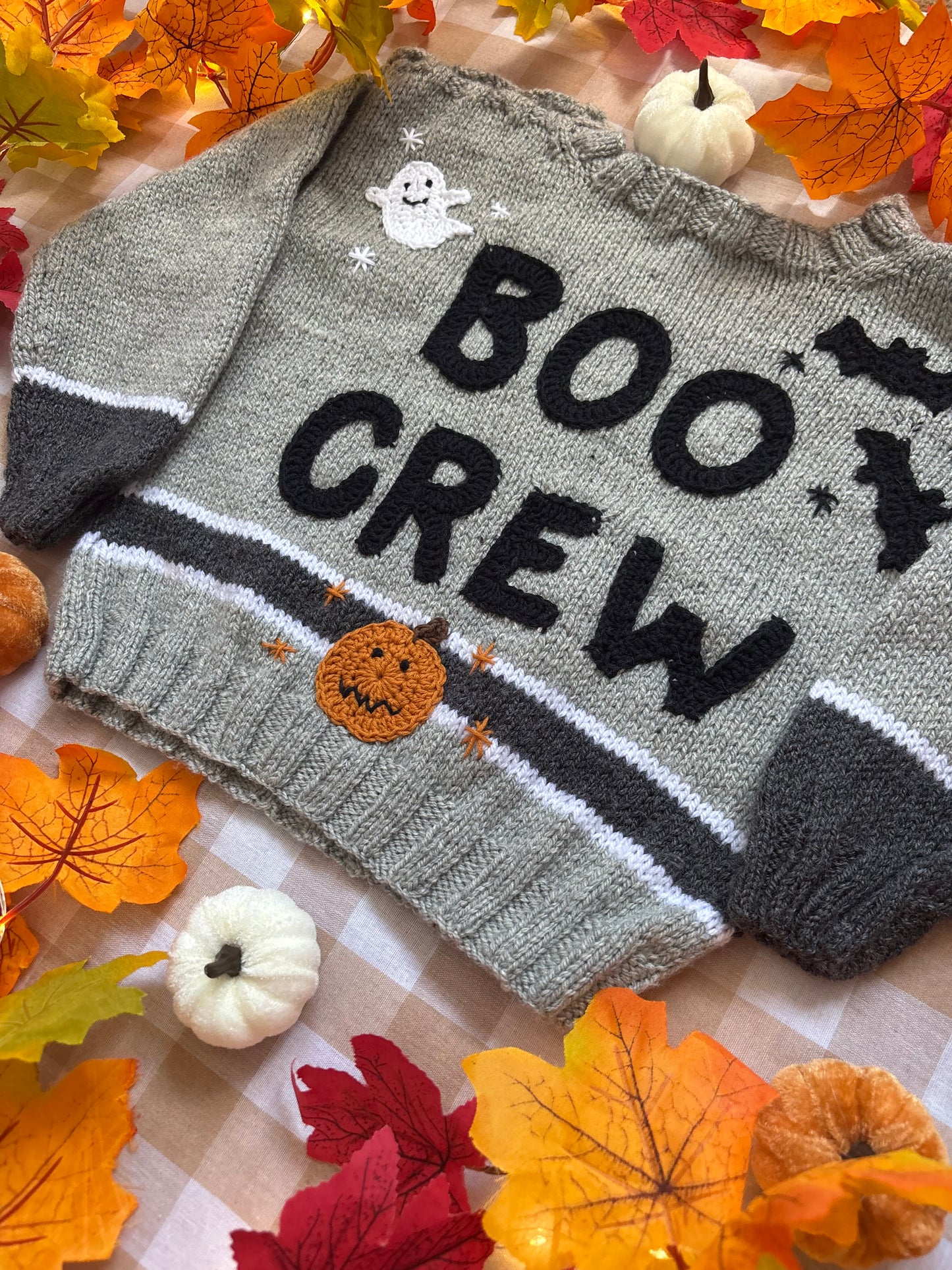 Size 2-3 Years, Boo Crew, Grey Stripe Jumper
