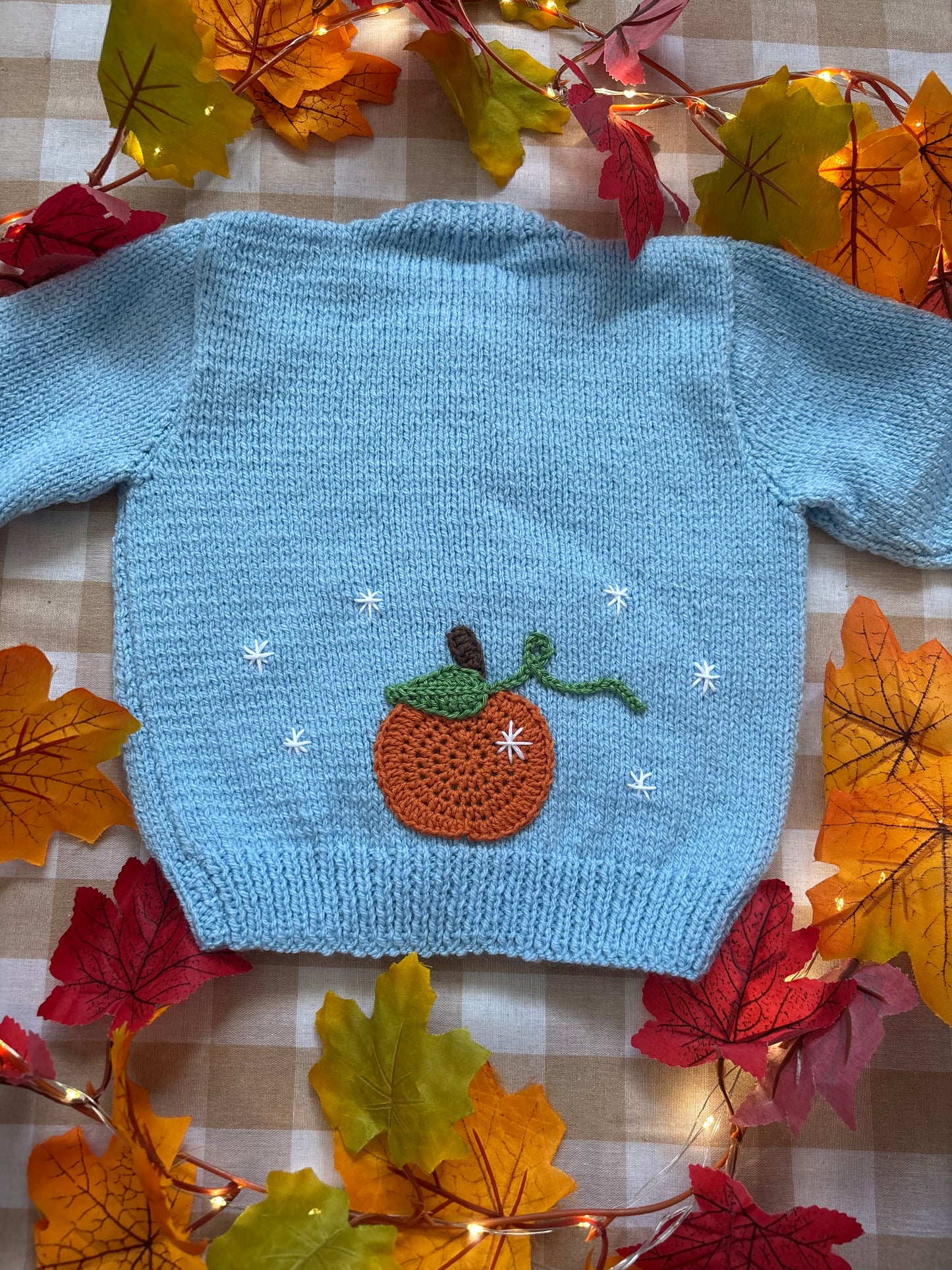 Personalise Me, Size 12 Months, Baby Blue Hand knitted Cardi
