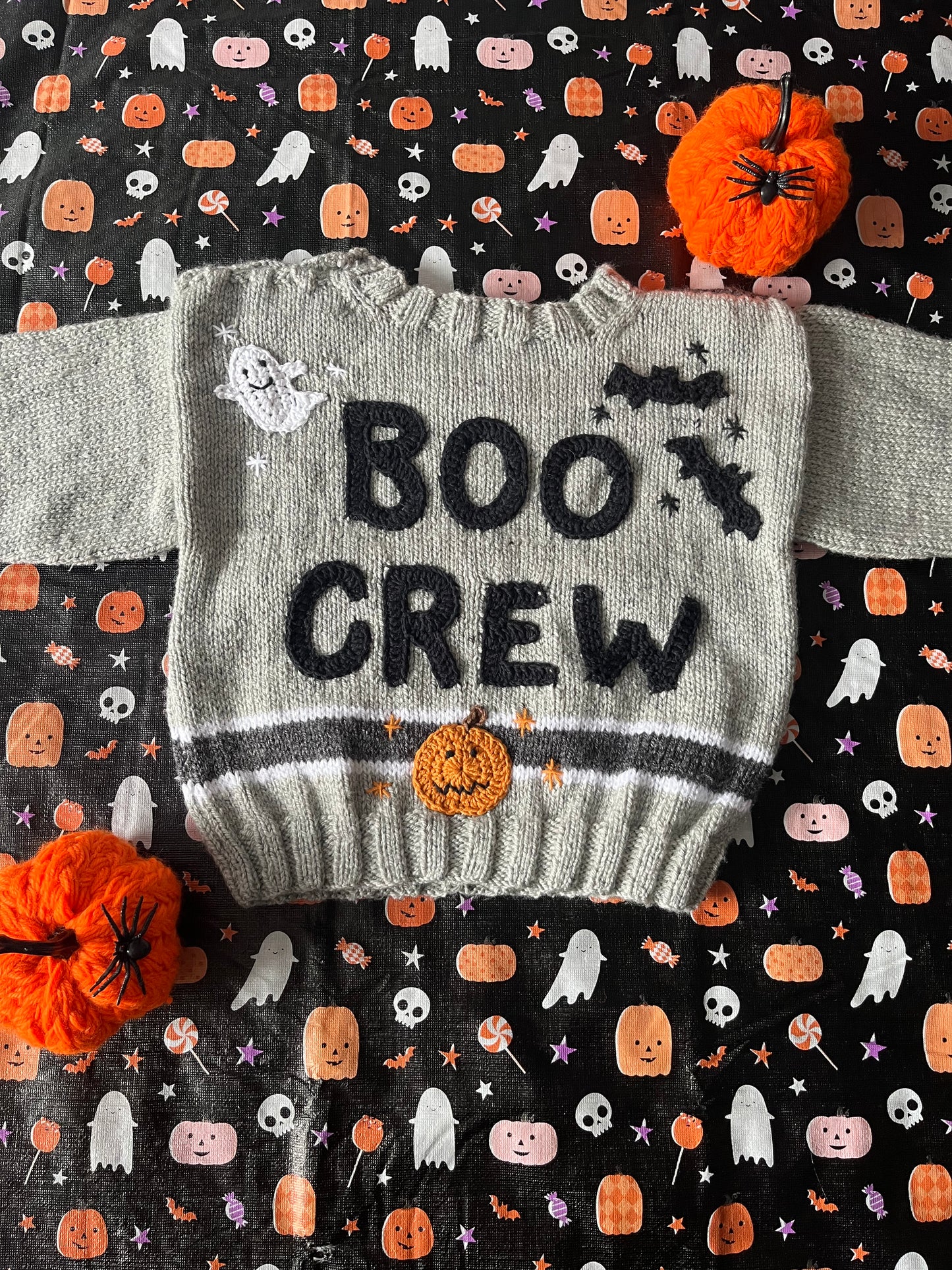 Size 2-3 Years, Boo Crew, Grey Stripe Jumper