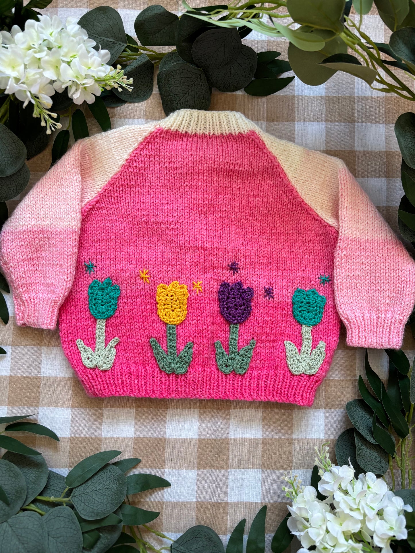 Personalise Me, Size 6-12 Months, Tulip Name Cardigan