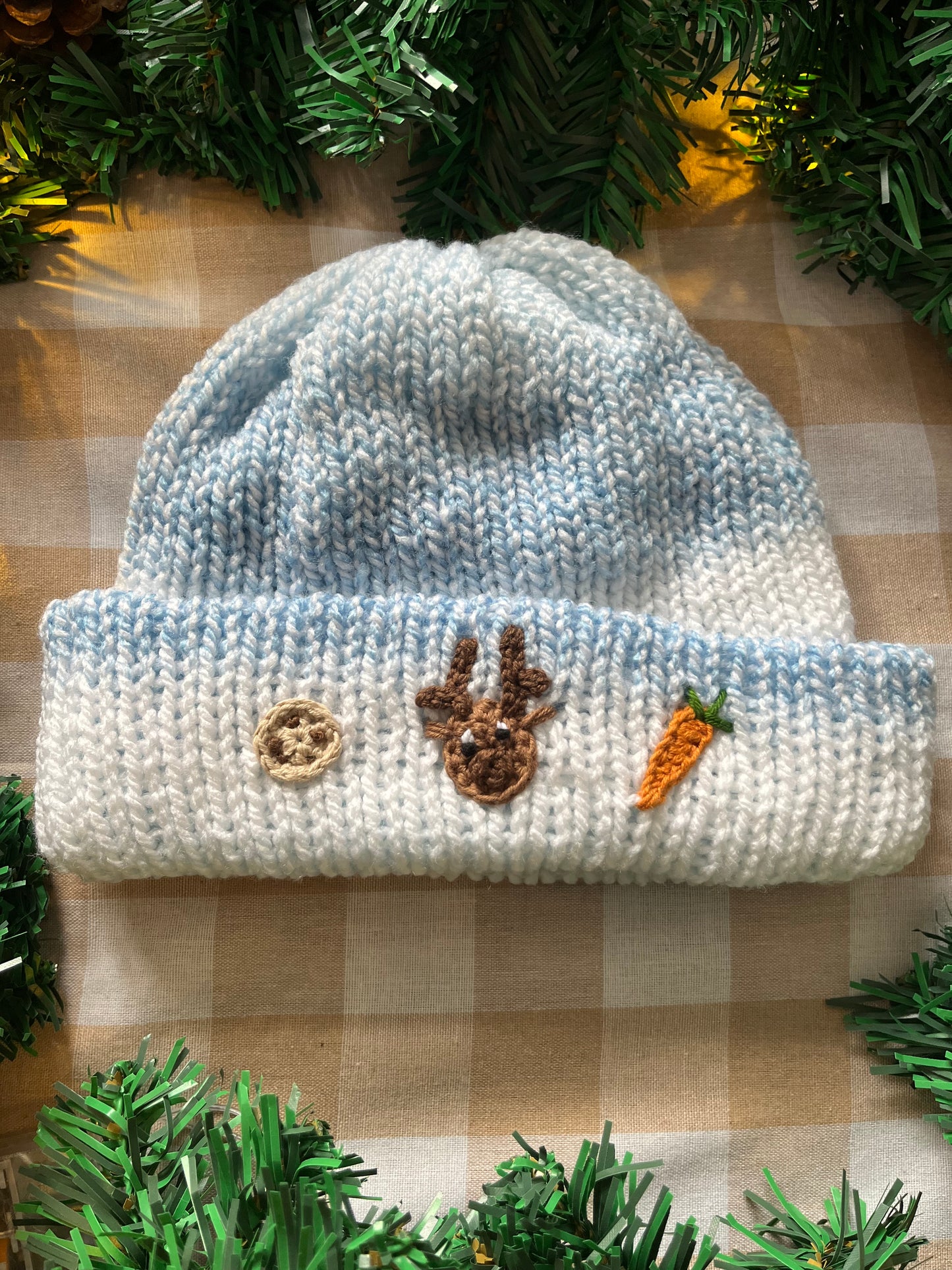 Size 1-3 Years, Santa’s Cookie, Reindeer & Carrot Hat