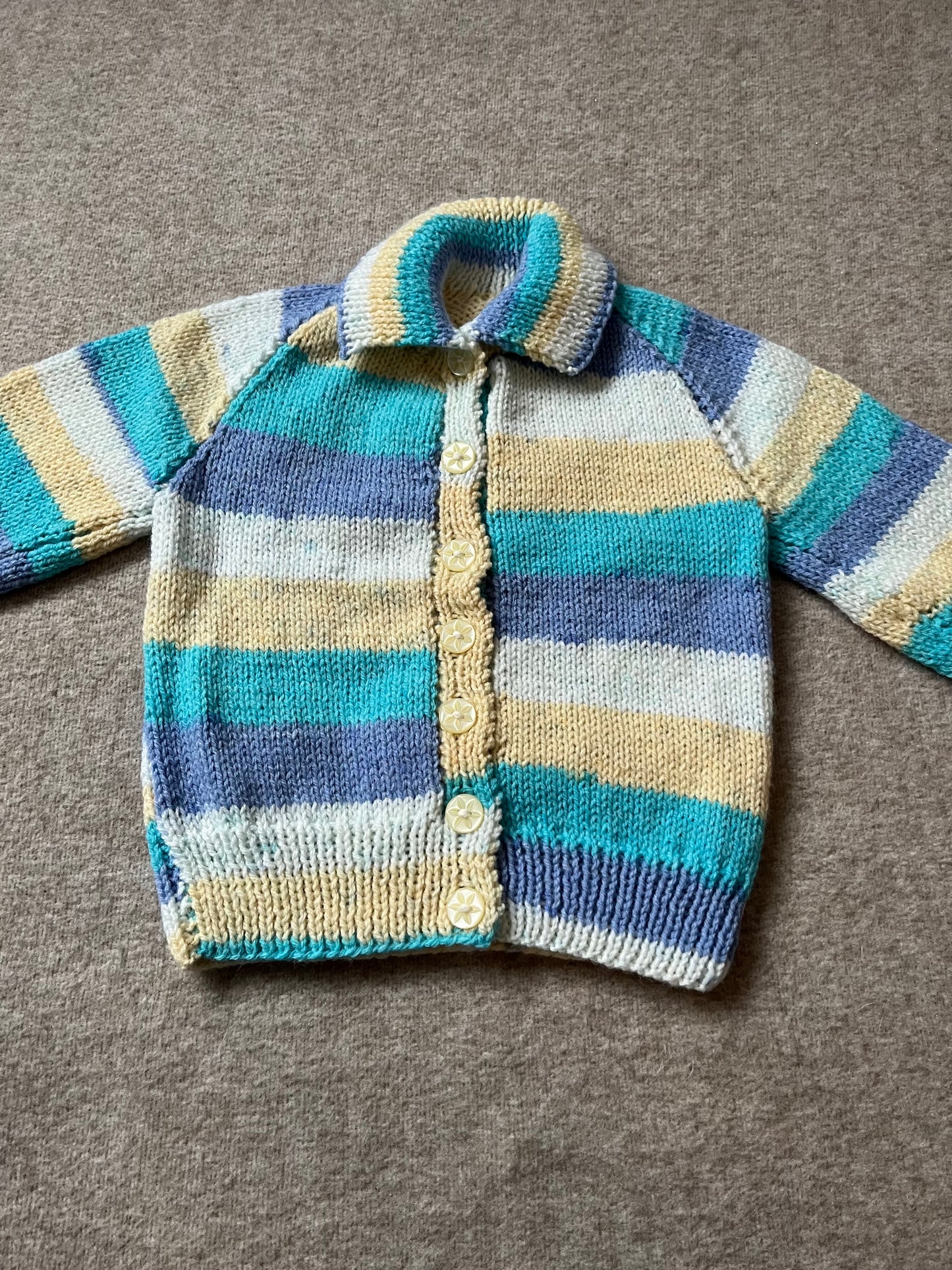 Size 18-24 Months, Early Riser, Hand knitted Toddler Cardigan