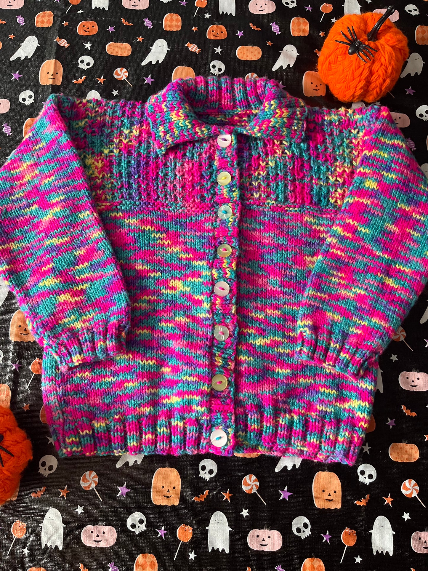Size 3-5 Years, Boo Crew, Multi coloured Cardi