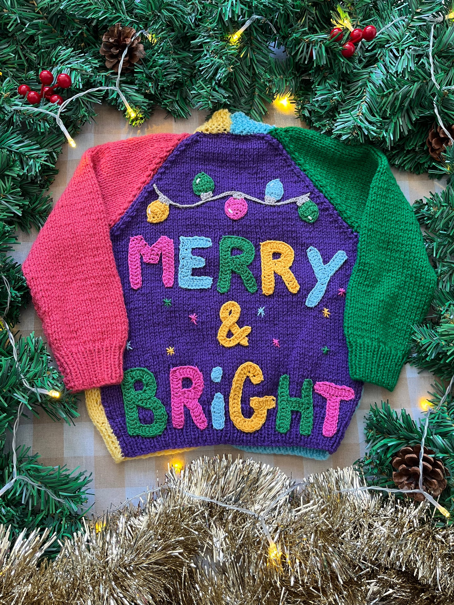 Size 2-3 Years, Merry & Bright, Colourful colour block Cardi
