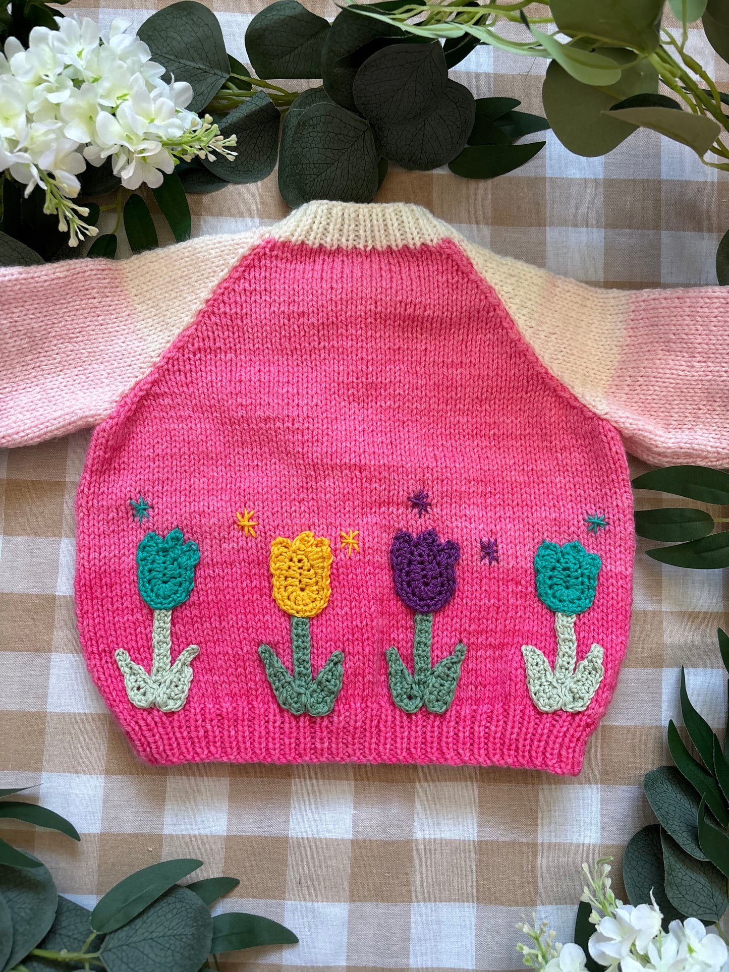 Personalise Me, Size 6-12 Months, Tulip Name Cardigan