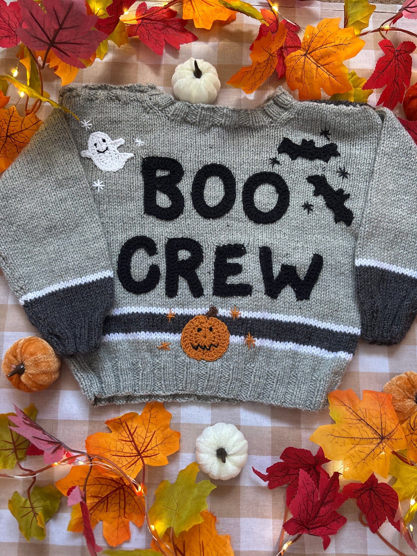 Size 2-3 Years, Boo Crew, Grey Stripe Jumper