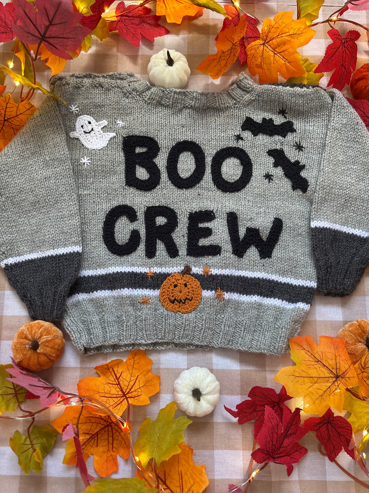 Size 2-3 Years, Boo Crew, Grey Stripe Jumper