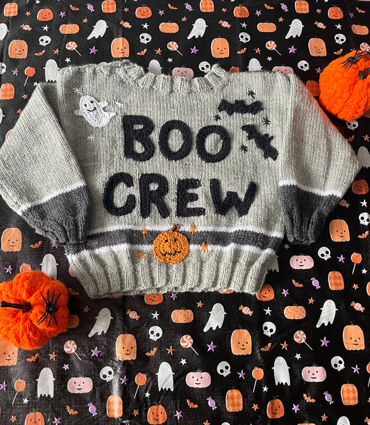 Size 2-3 Years, Boo Crew, Grey Stripe Jumper