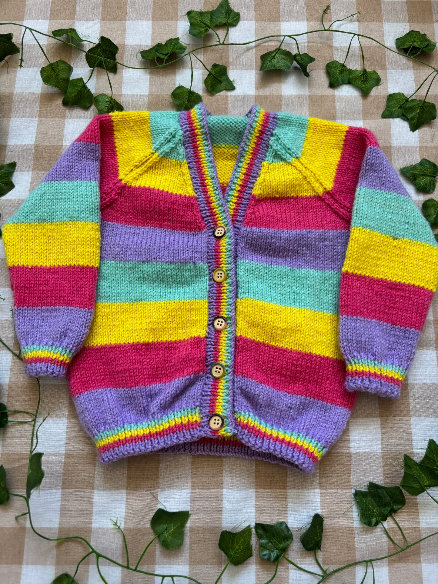 Size 18 months - 3 Years, matching set of Rainbow Cardi’s
