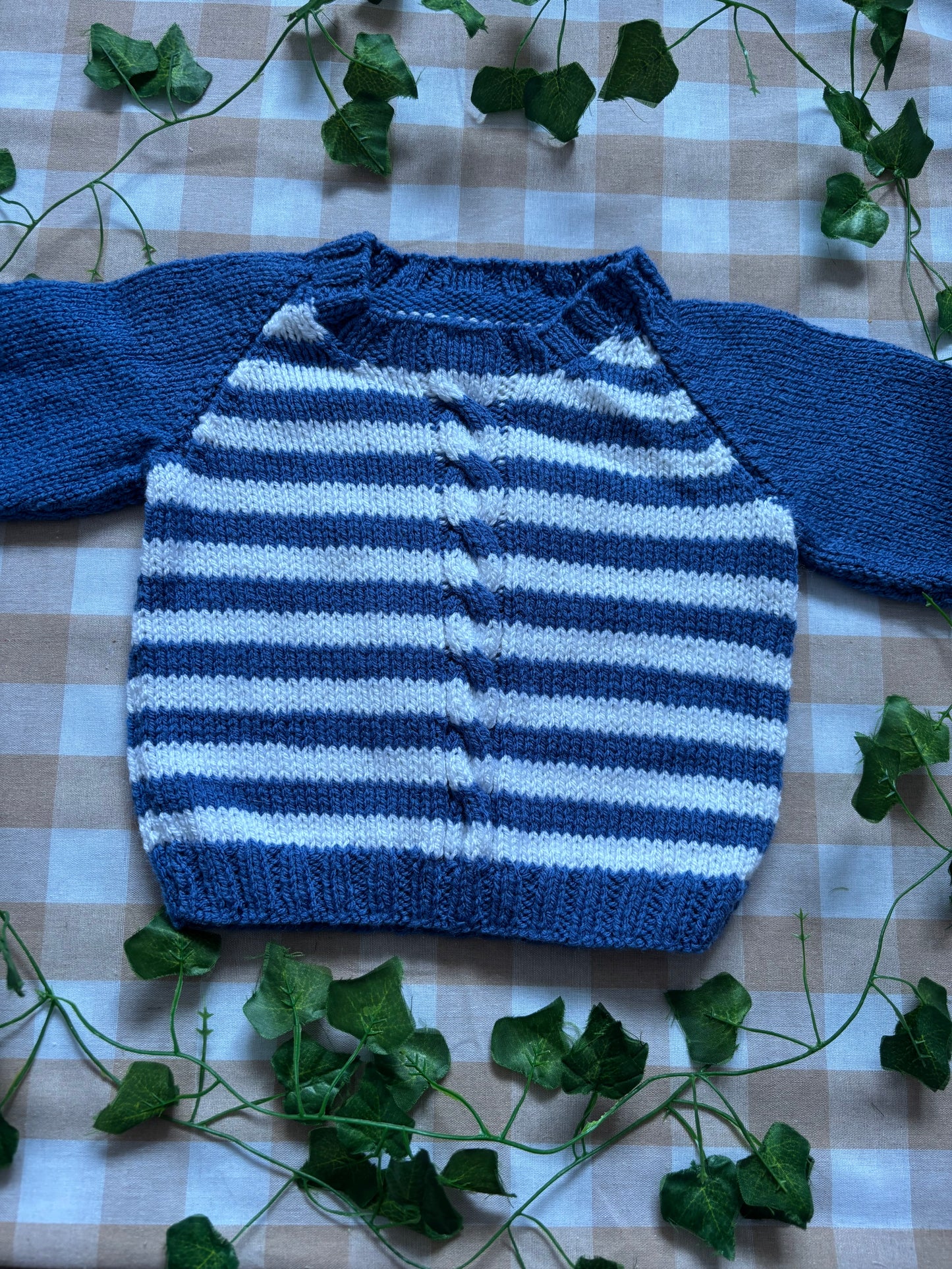 Size 9-12 Months, Striped Seagull Jumper