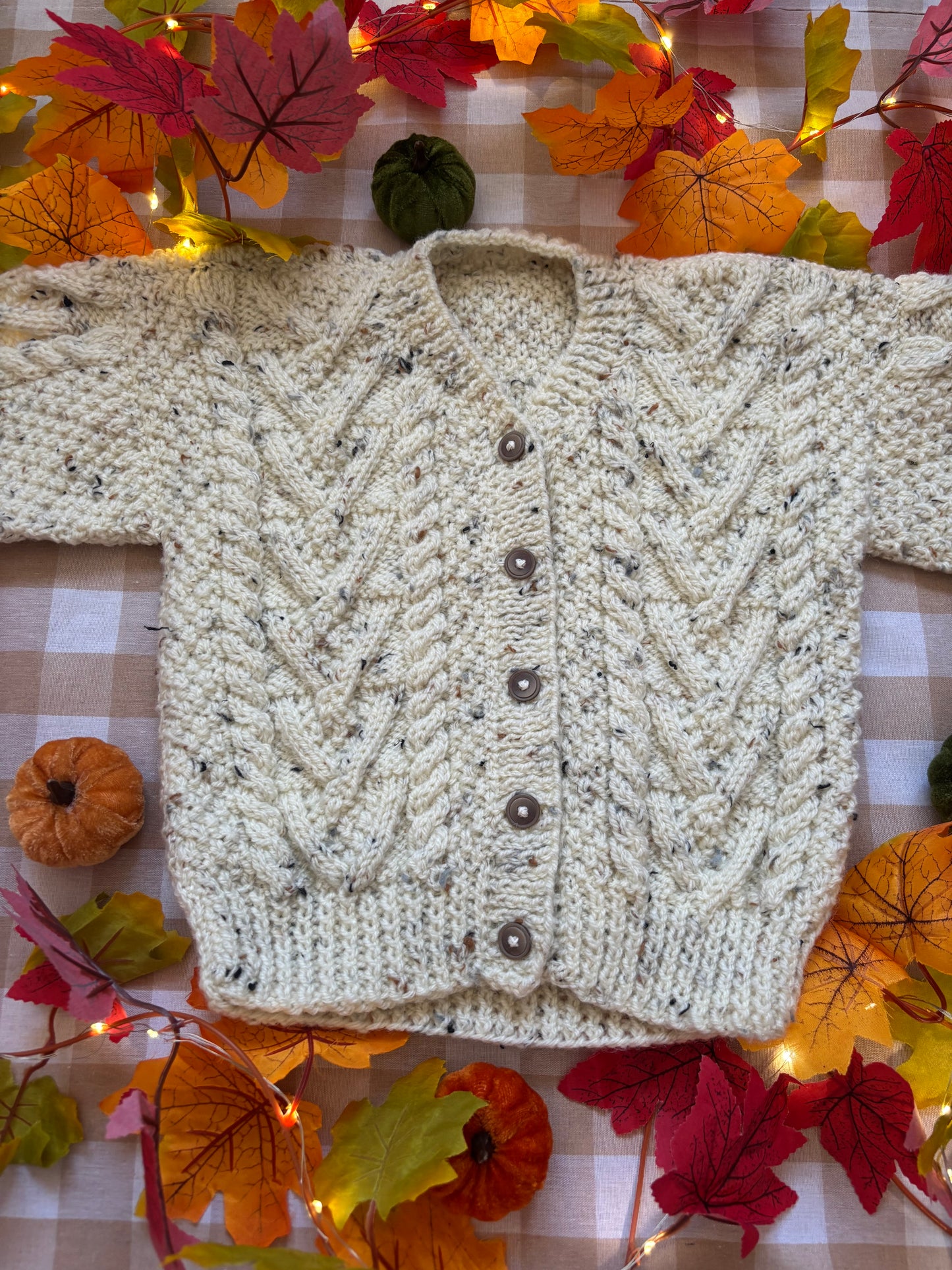 Personalise Me, Size 3-4 years, Red Pumpkin Truck Name Cardi