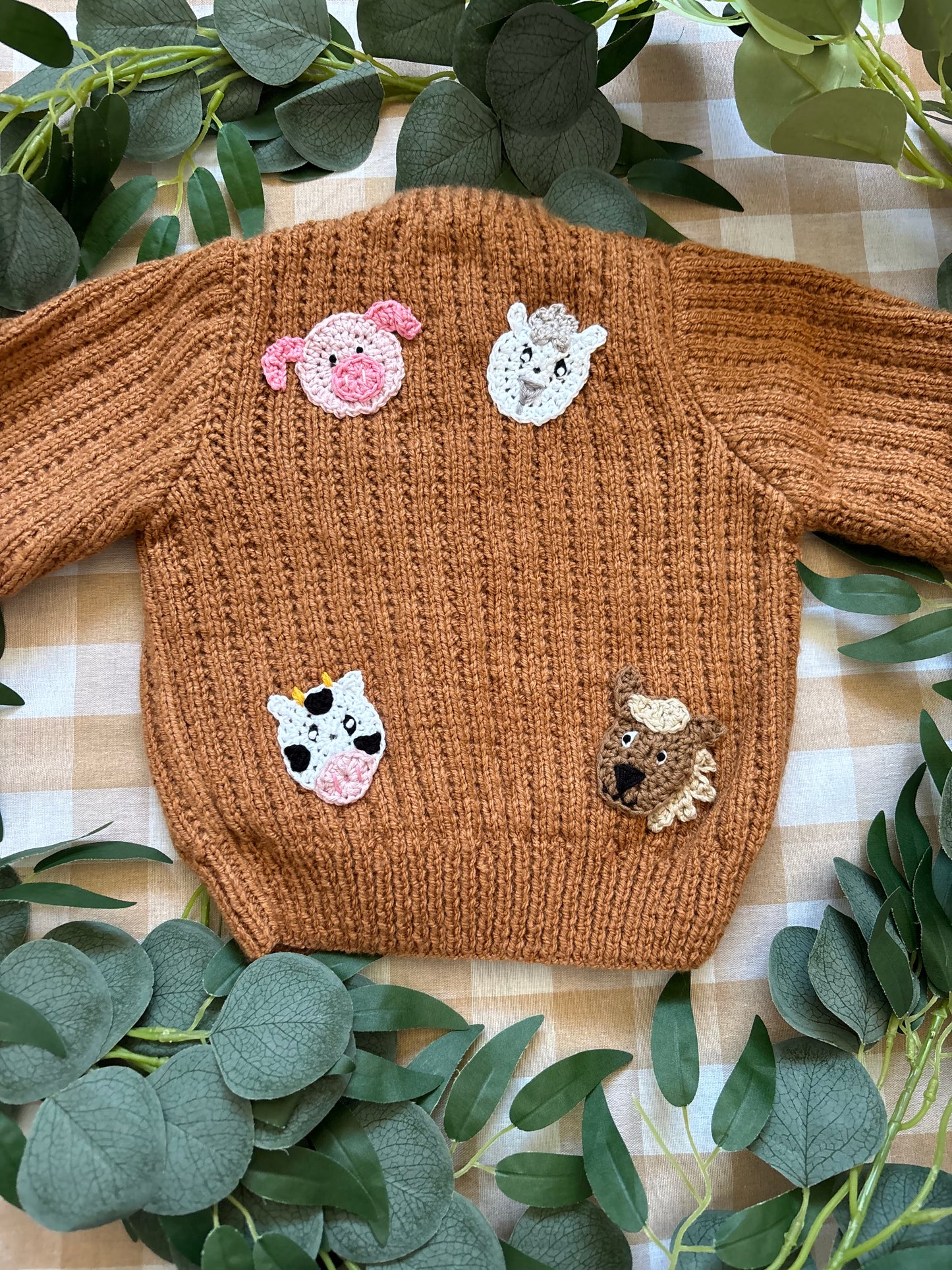 Personalise Me, Size 12-18 Months, Farm Name Cardi