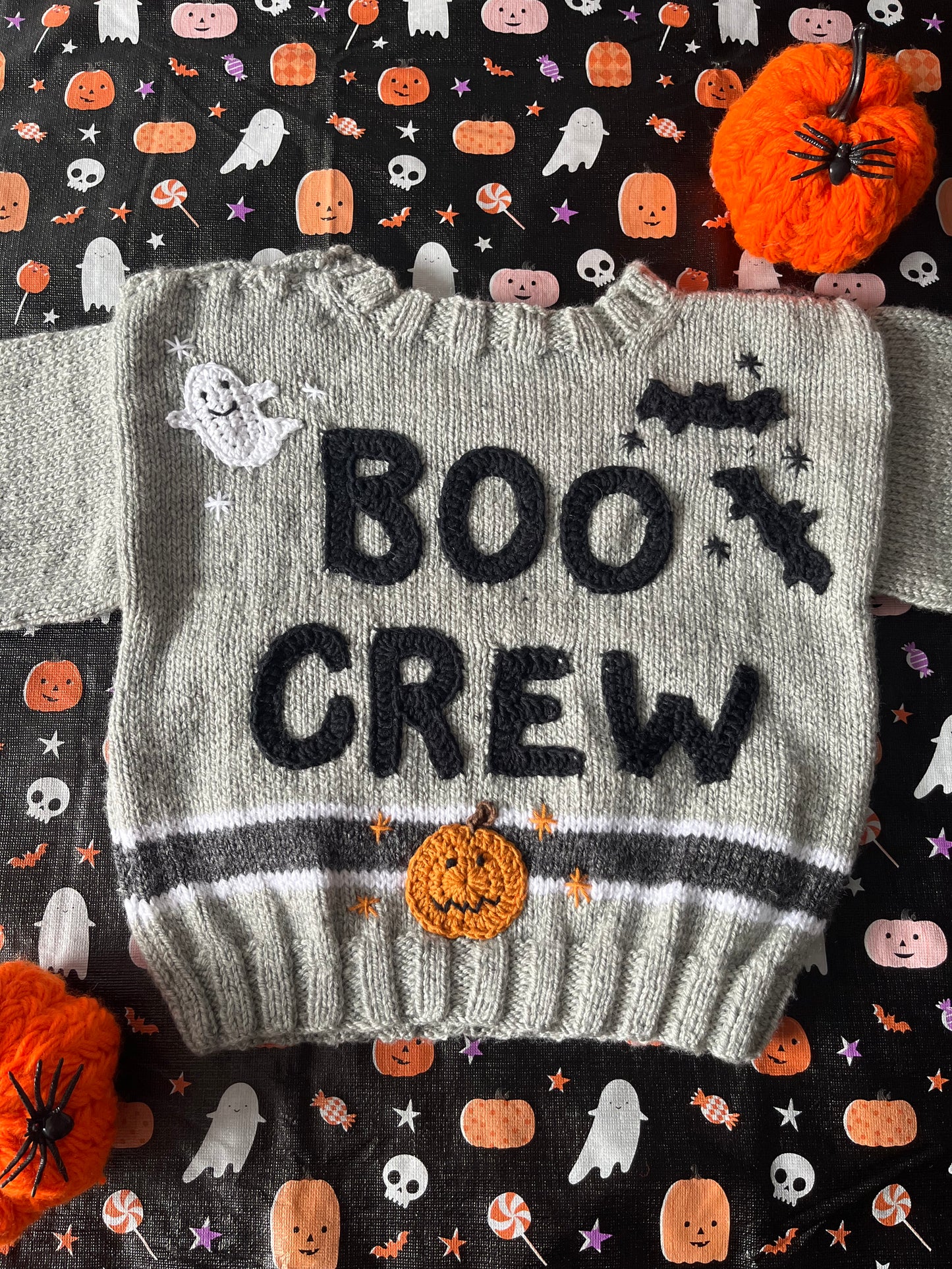 Size 2-3 Years, Boo Crew, Grey Stripe Jumper