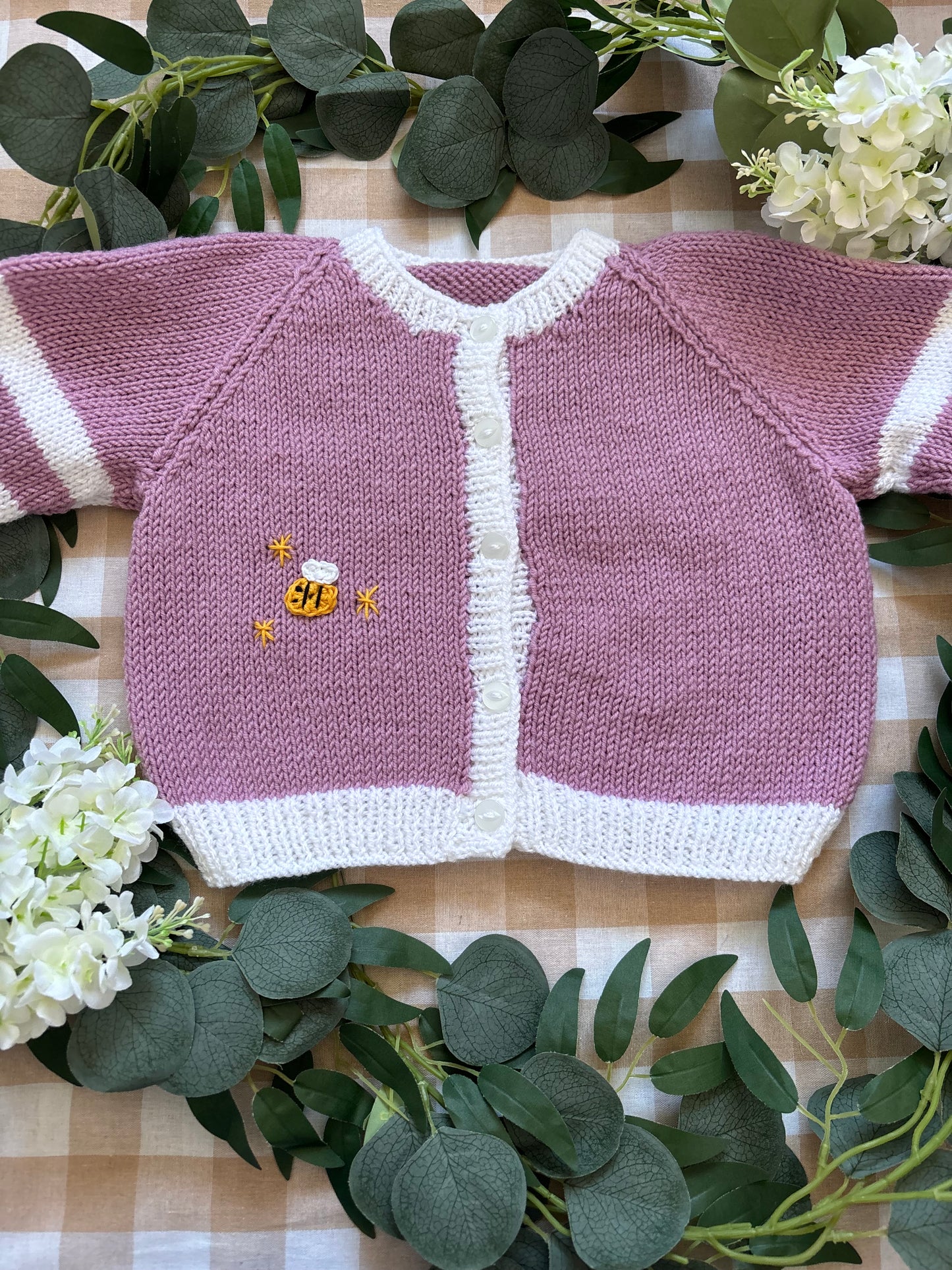 Size 1-2 Years, Busy Bee, Striped Sleeves