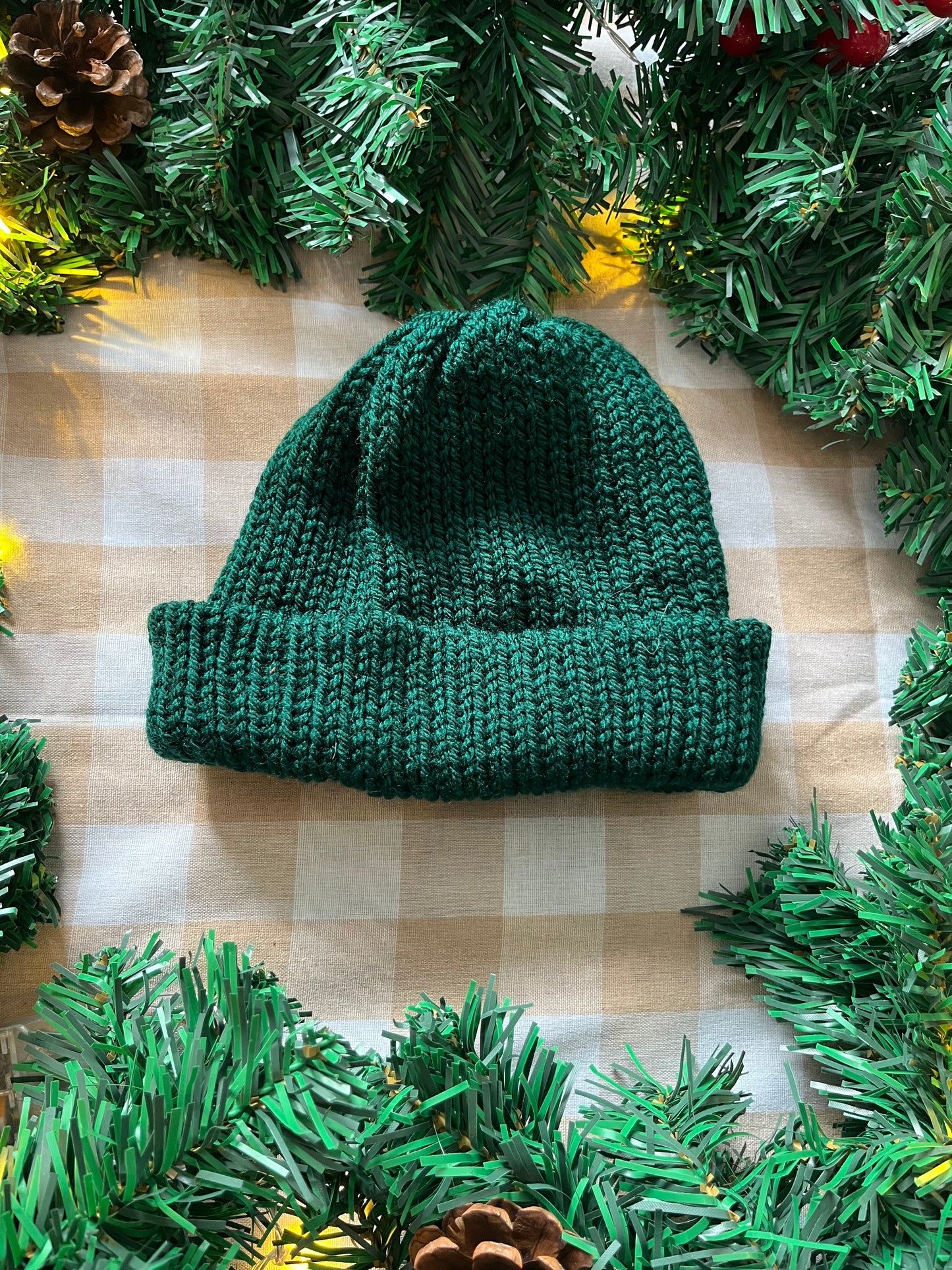 Personalise Me, Size 1-3 years, Forest Green Little Robin Hat, Add a letter